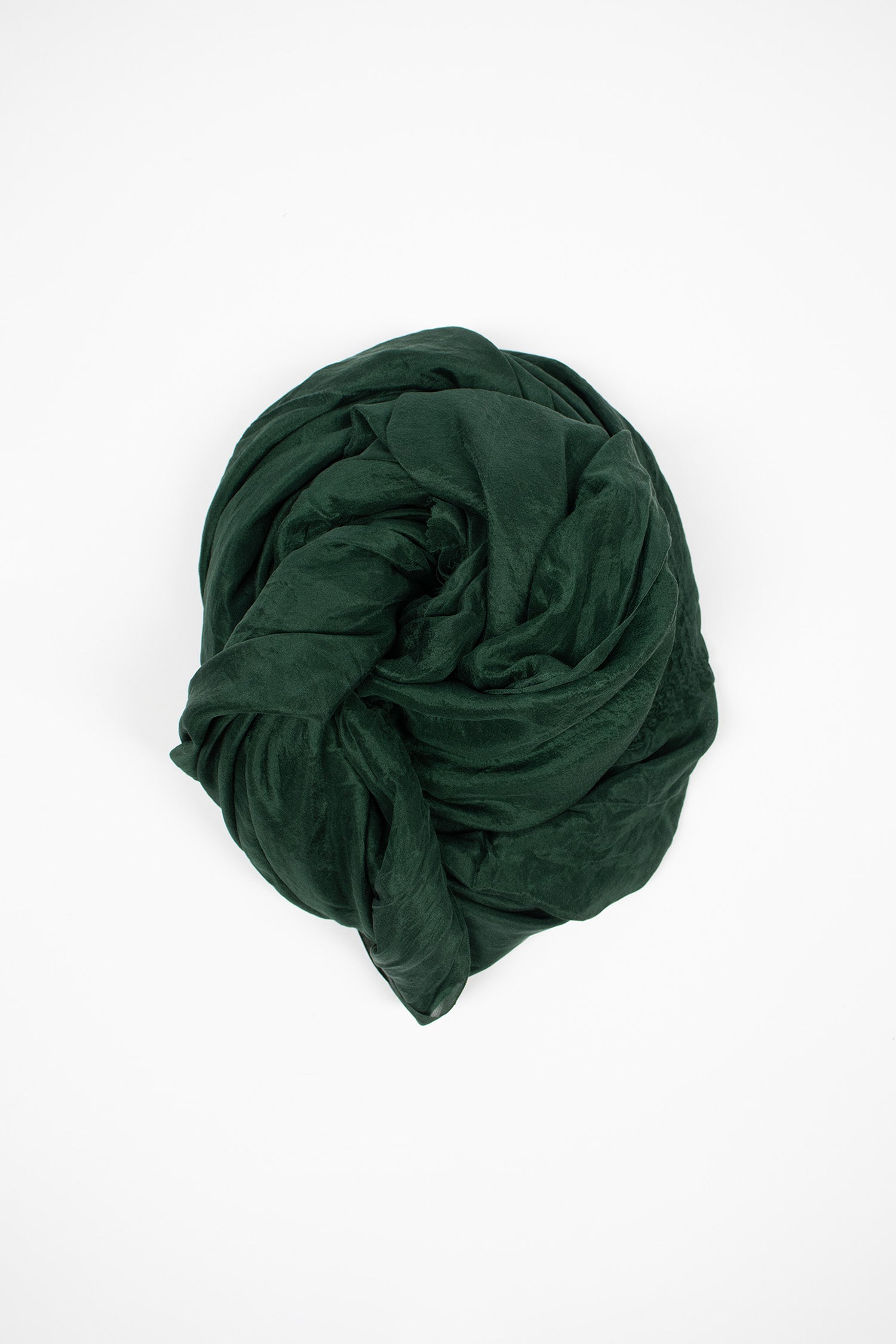 Silk Habotai Light Scarf Forest