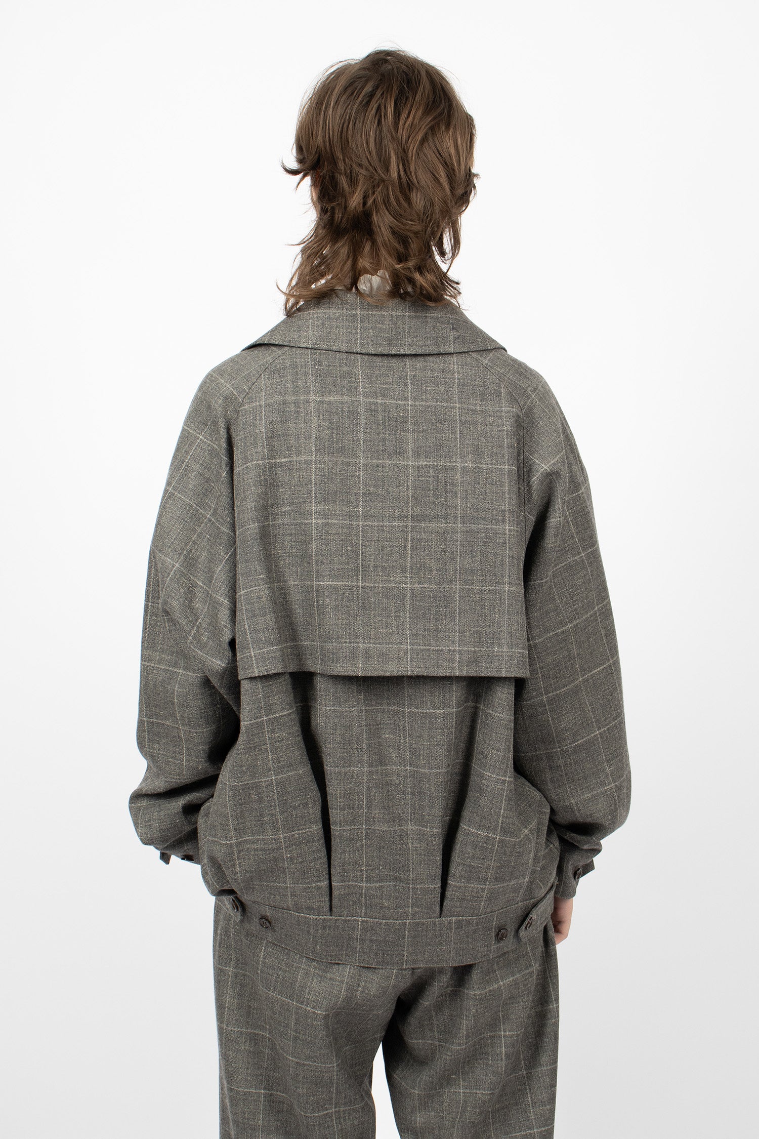 Oversized Harrington Jacket Grey