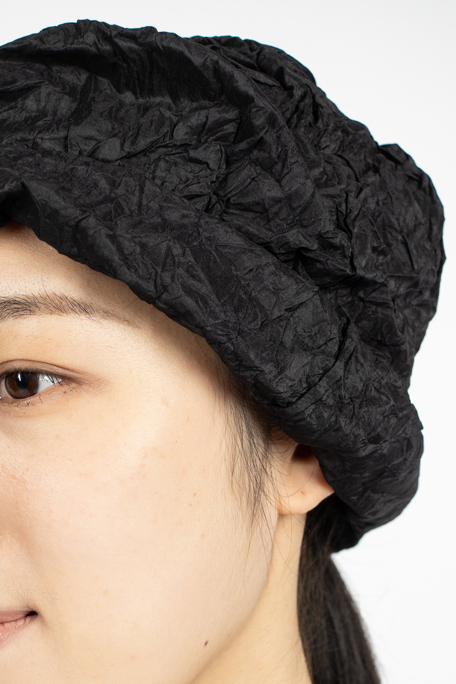 Washed Silk Hat Black
