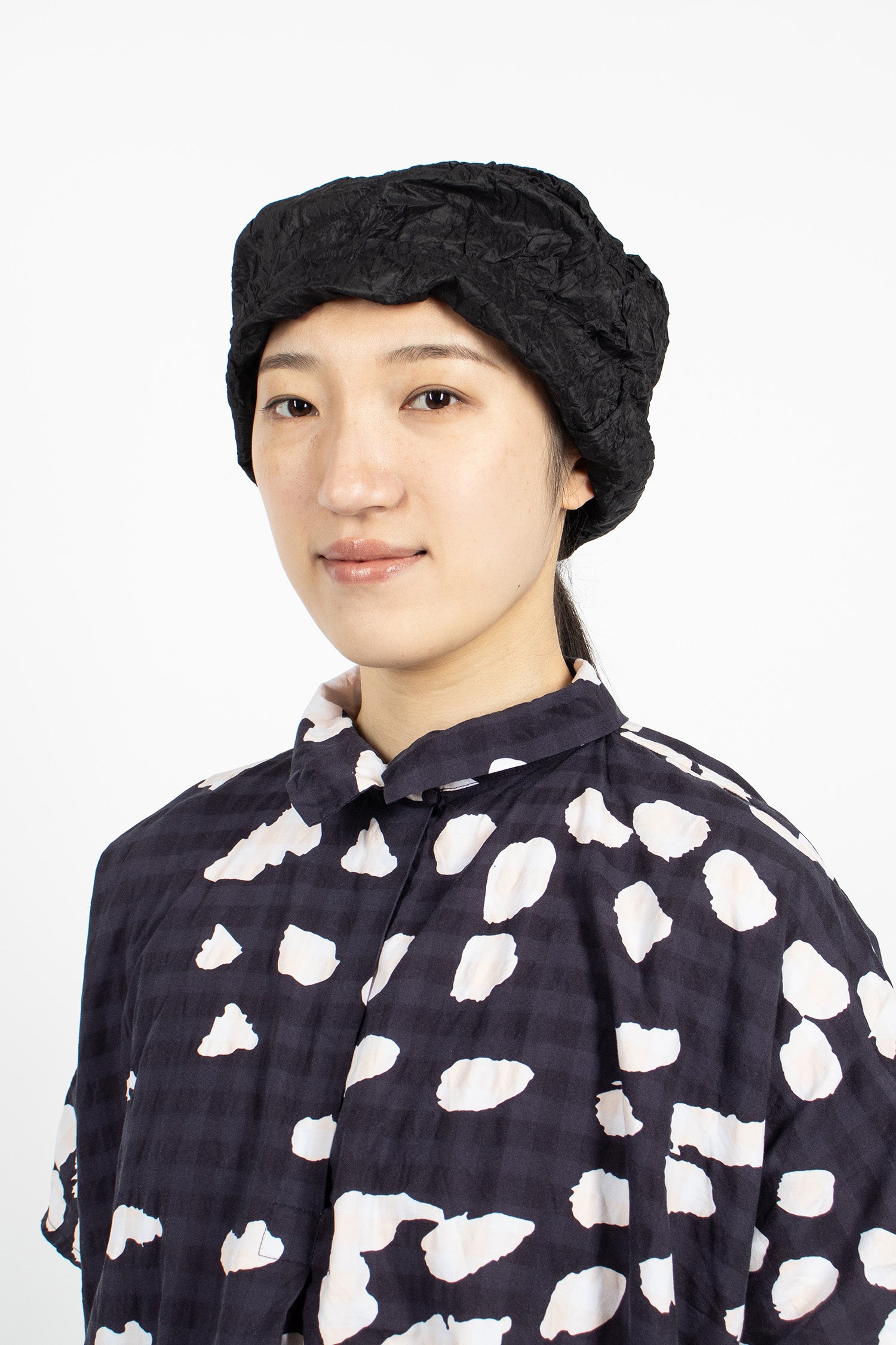 Washed Silk Hat Black