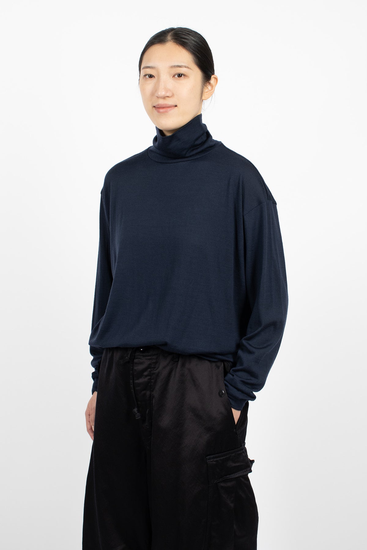 Turtleneck Big Pullover Navy