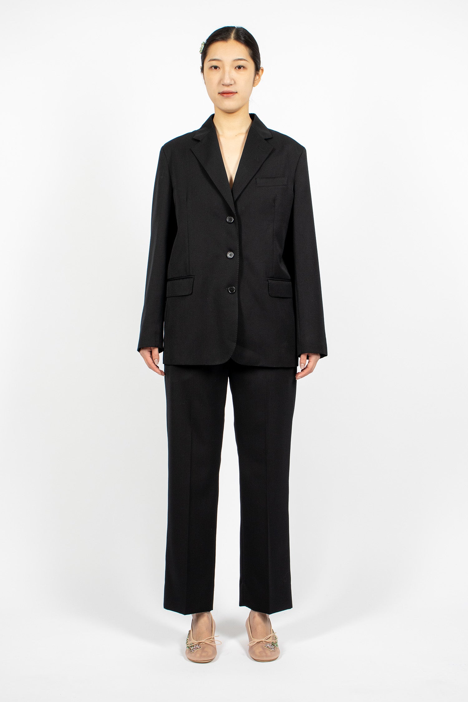 Cut-Out Bow Detail Jacket Black