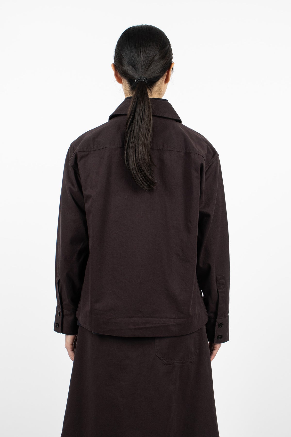 Shawl Collar Overshirt Cocoa