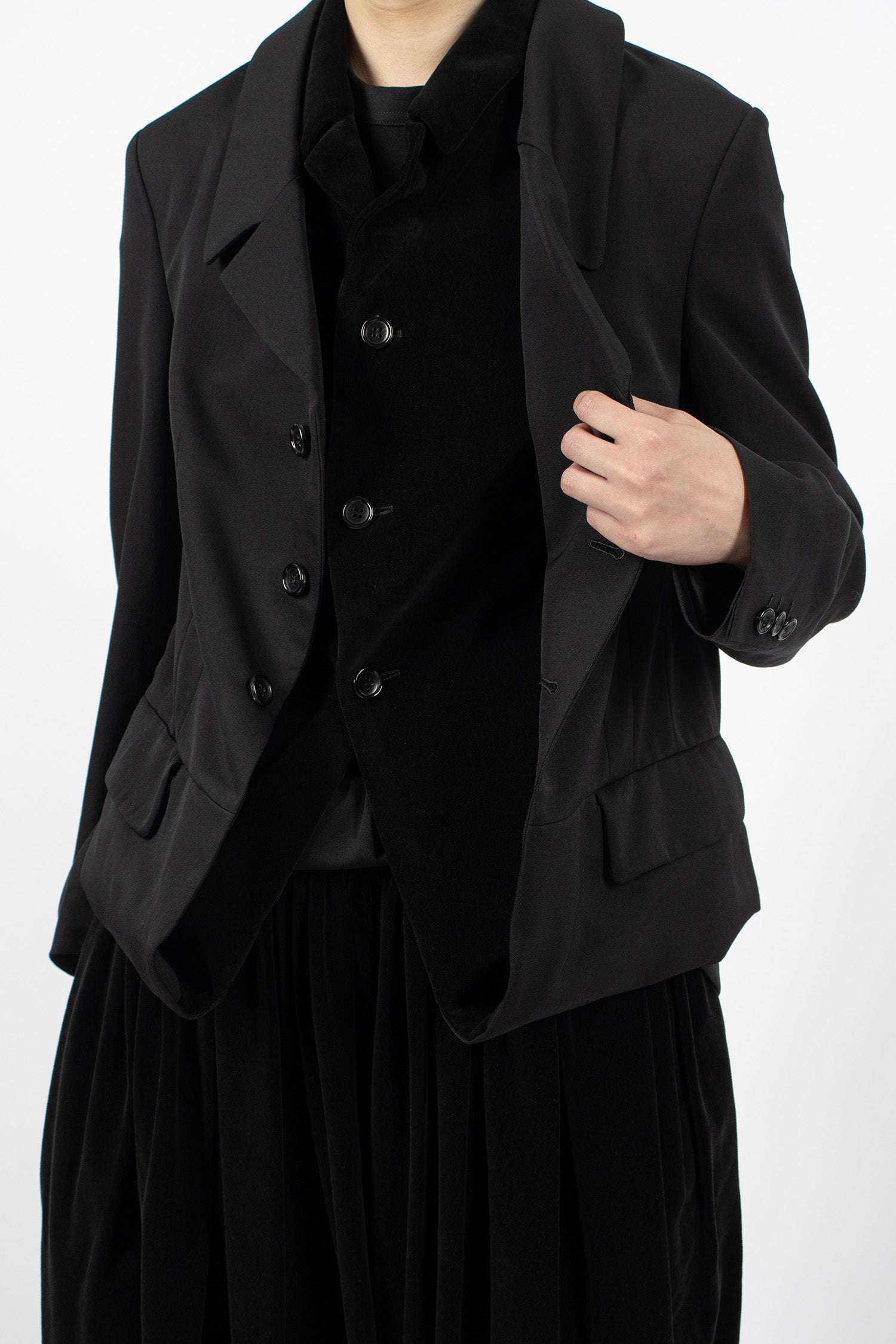 Double-Layered Jacket Black