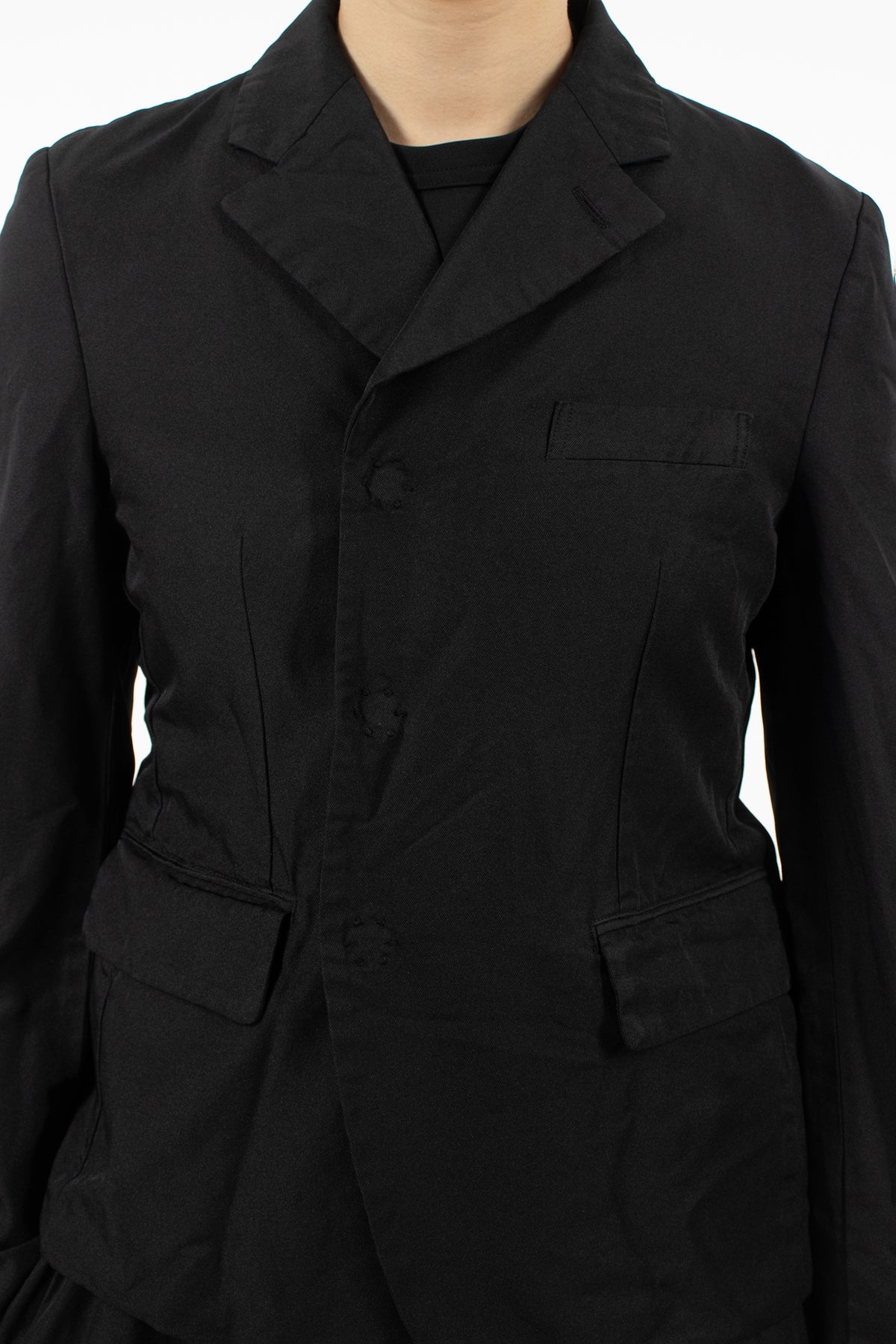 Stud Button Blazer Jacket Black