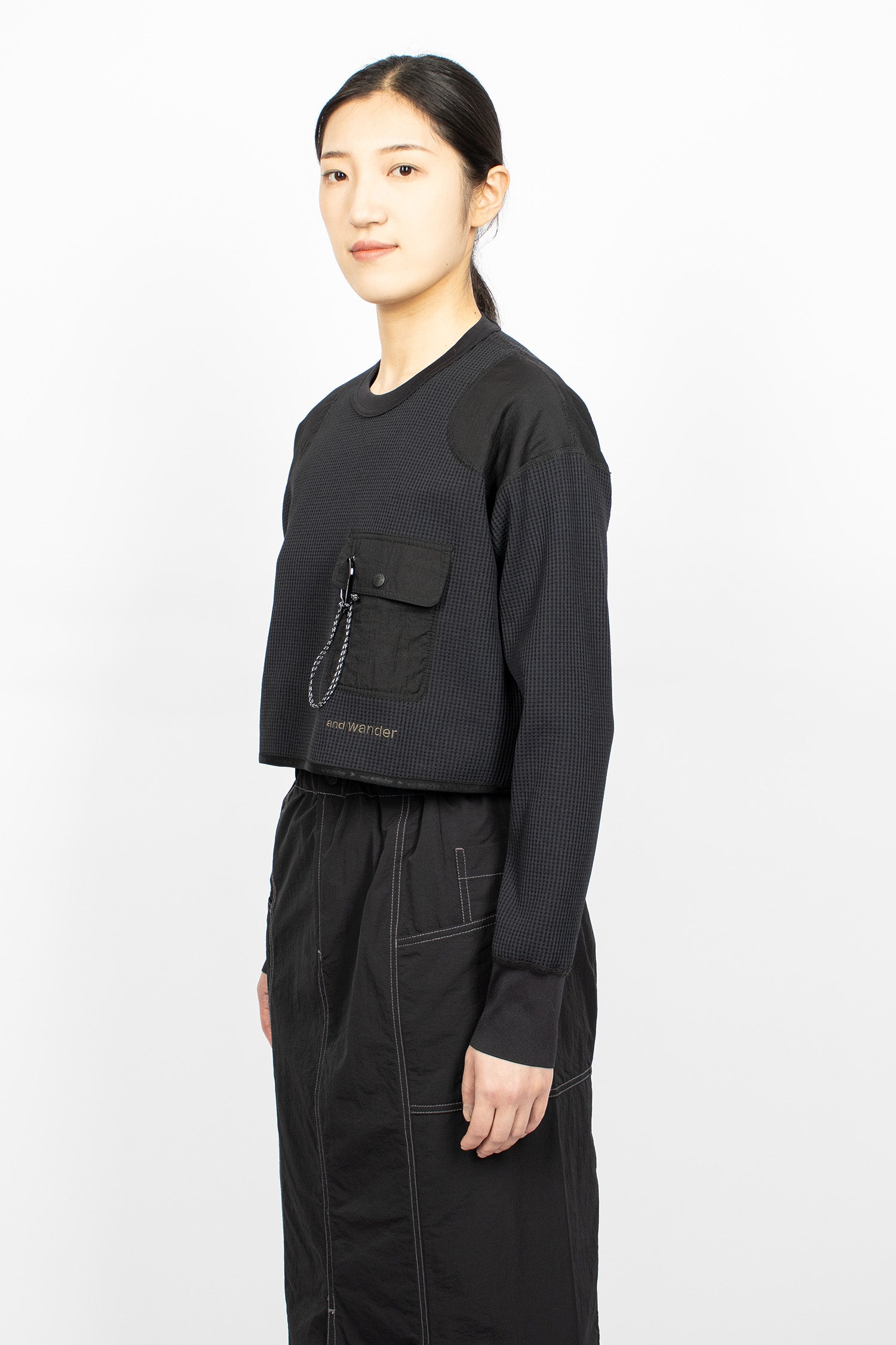 PE Waffle Short T-Shirt Black