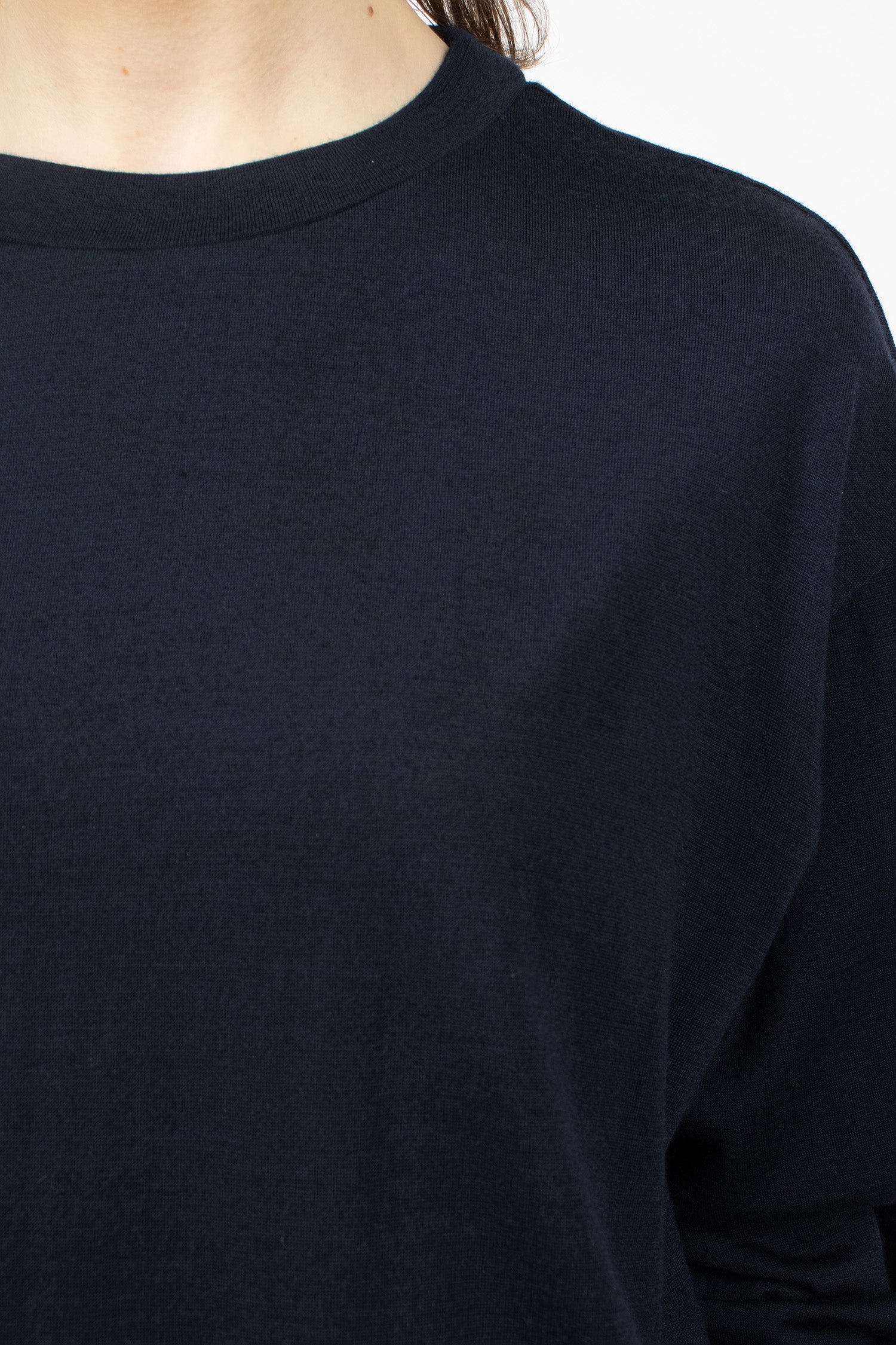 Crew Neck Big Pullover Navy