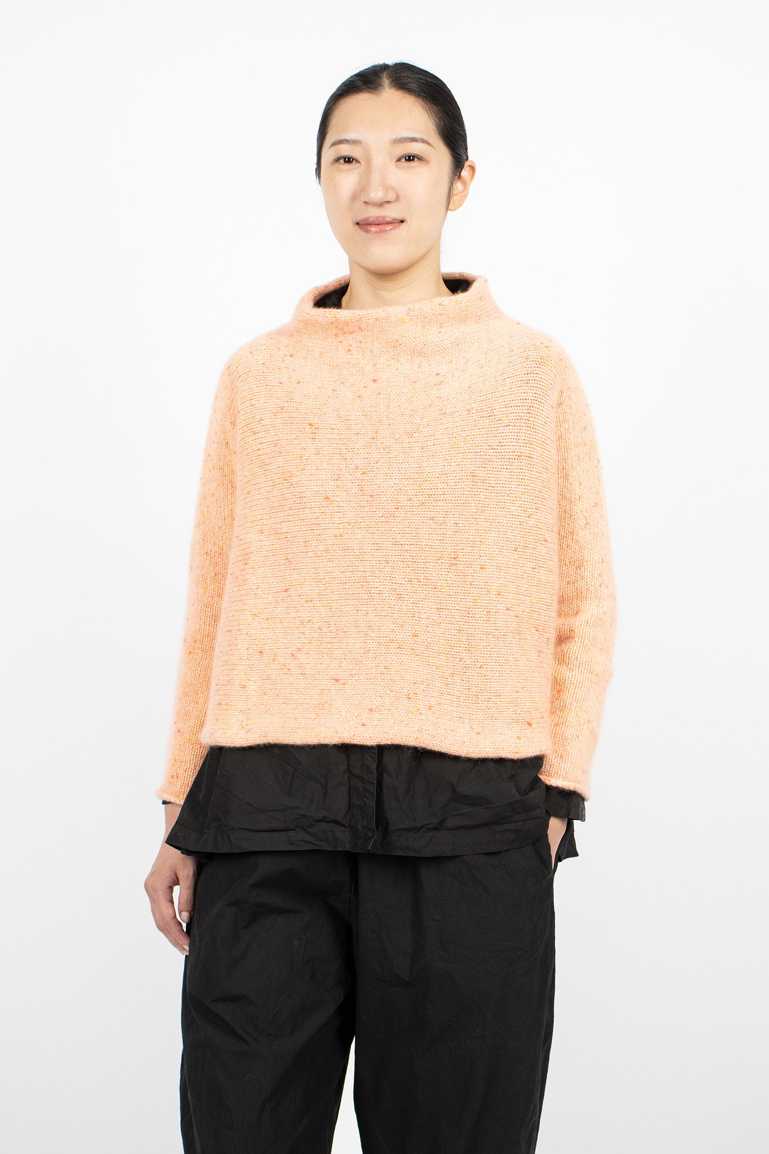 Hazel Cashmere Jumper Pink Donegal