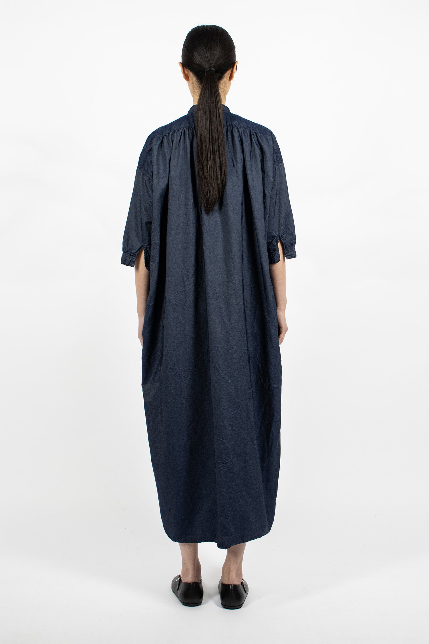 Kora Long Shirt Navy Blue Denim