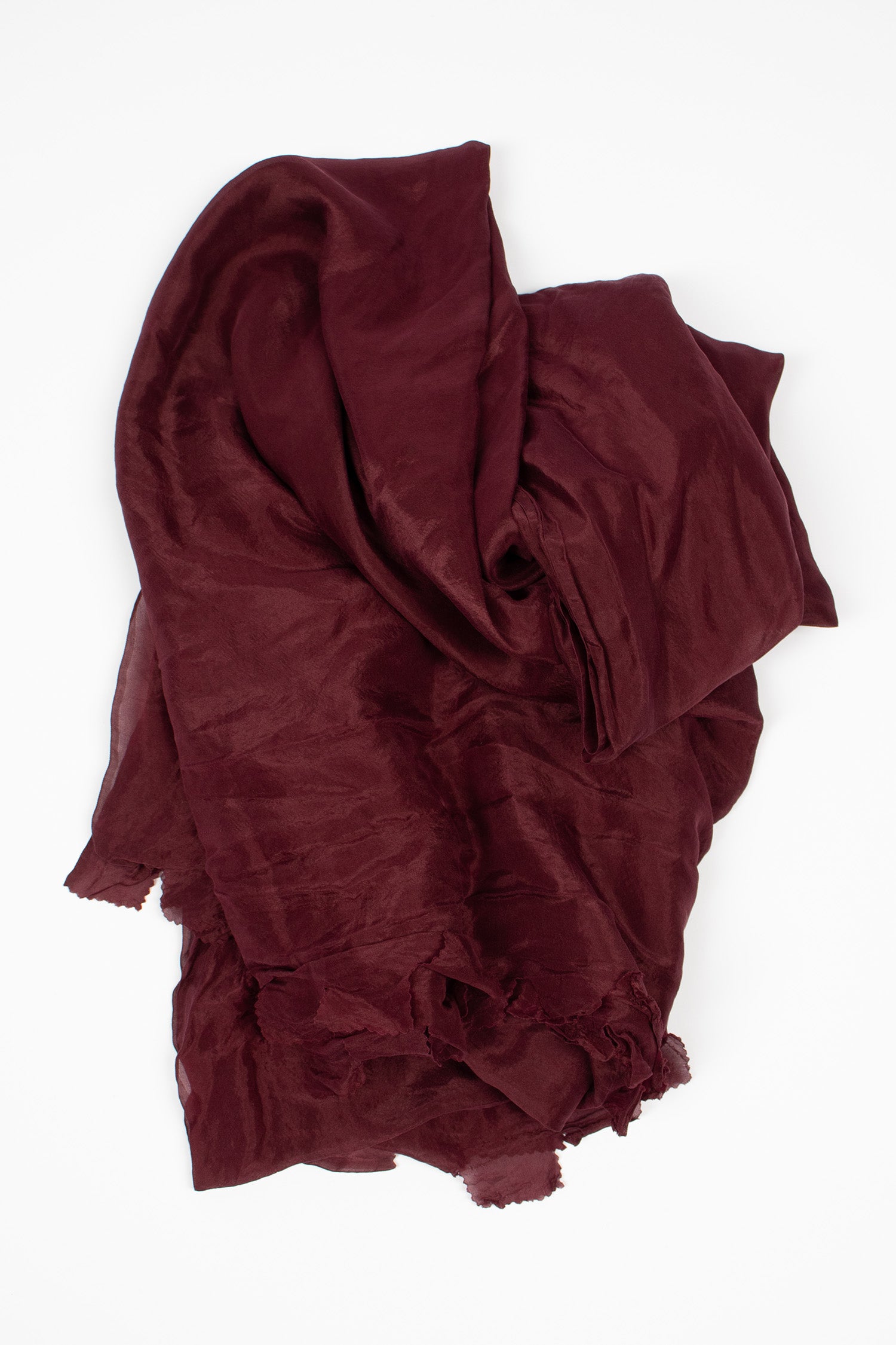 Silk Habotai Light Scarf Prune