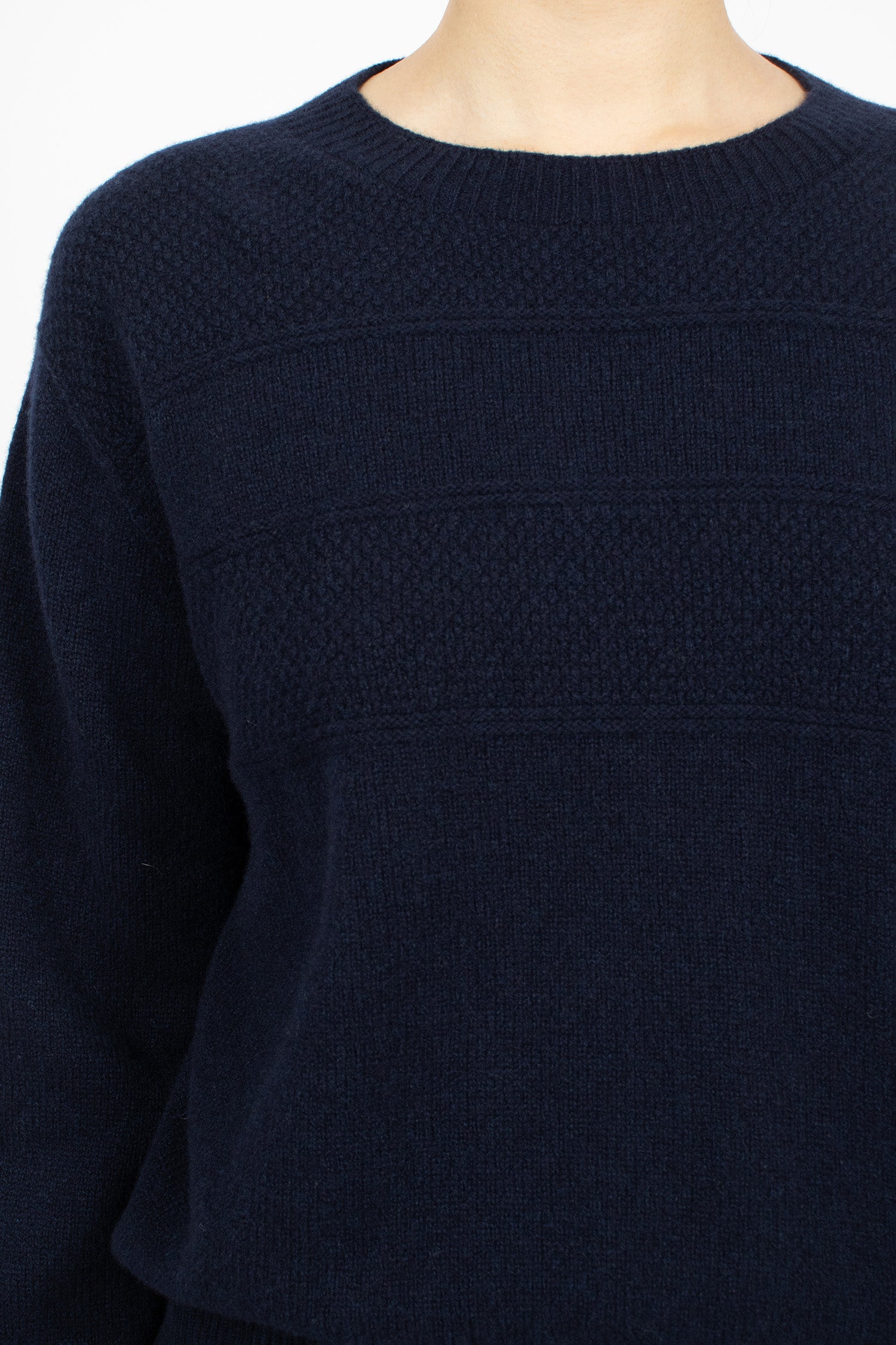 Textured Yoke Guernsey Navy