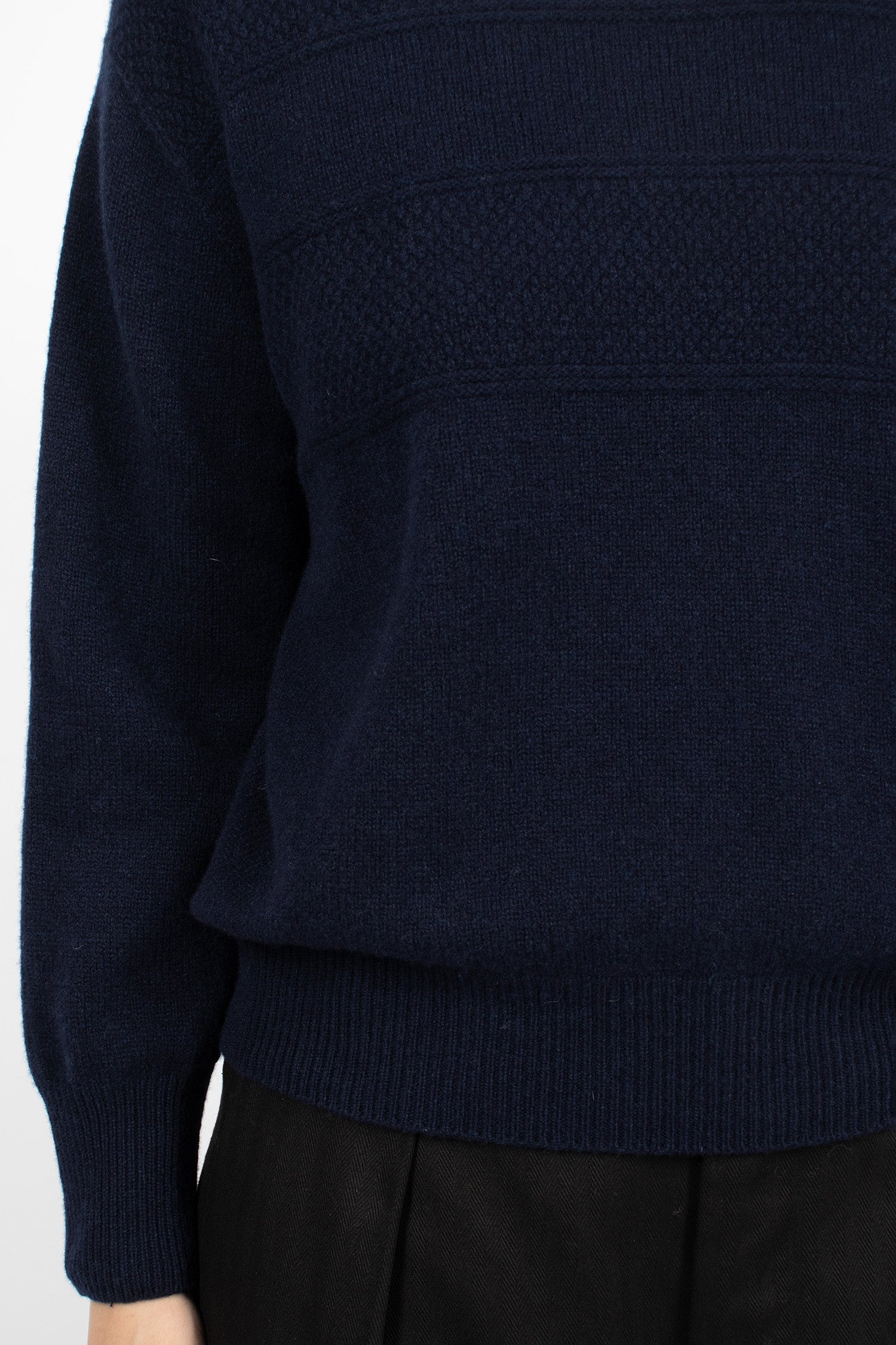 Textured Yoke Guernsey Navy