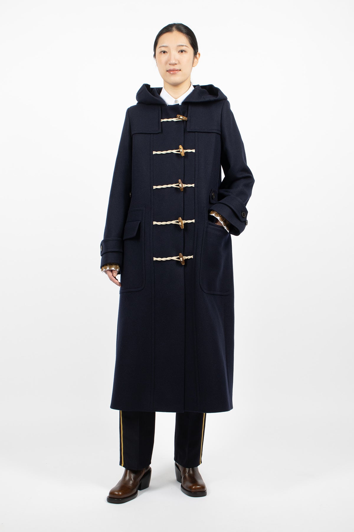 Wool Duffle Coat Navy