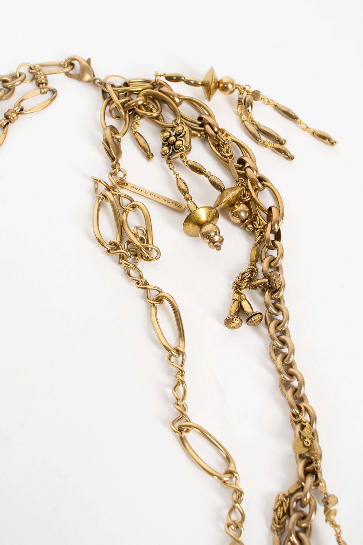 Jewel Long Necklace Brass