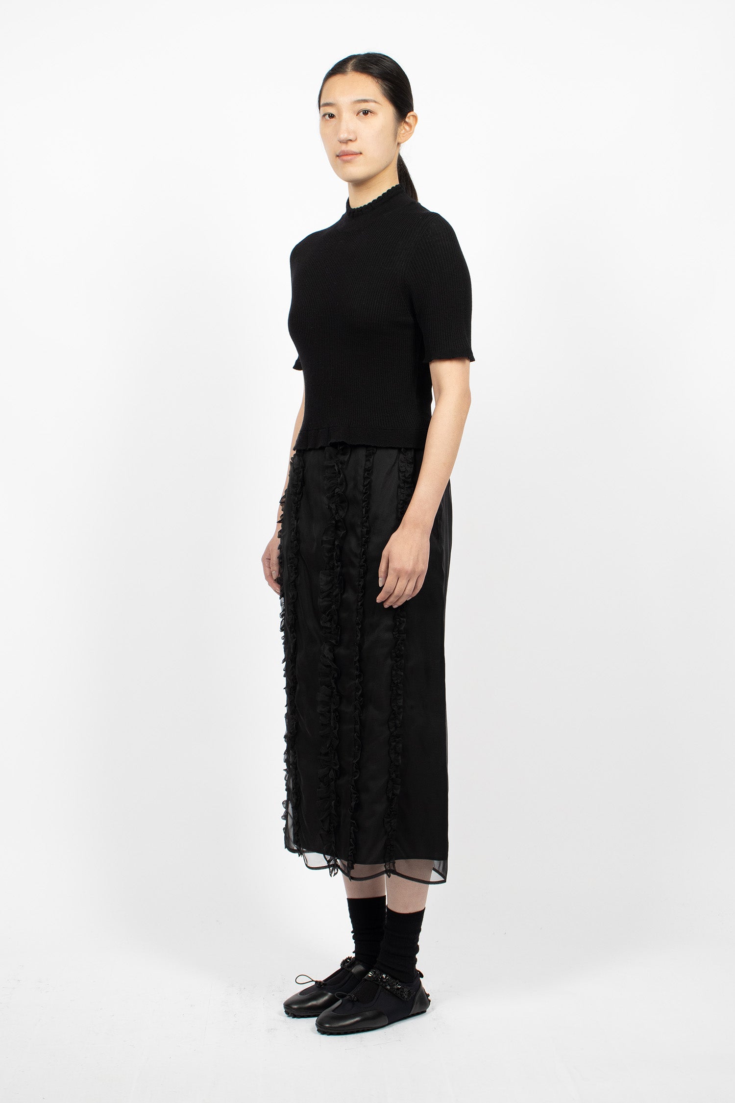 Ocean Organza Skirt Black