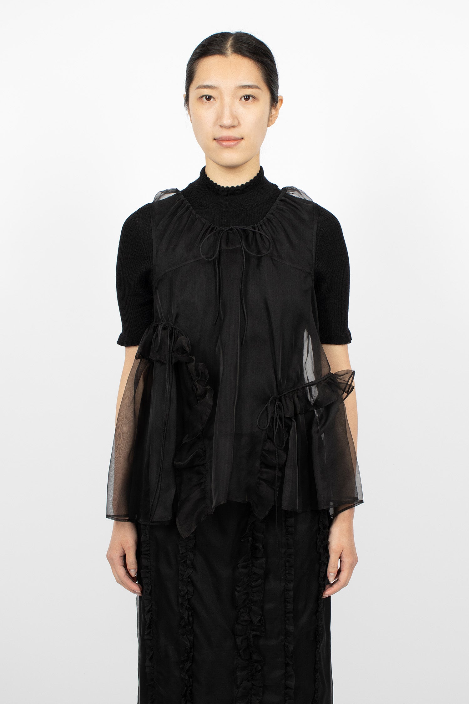 Orsalina Organza Top Black