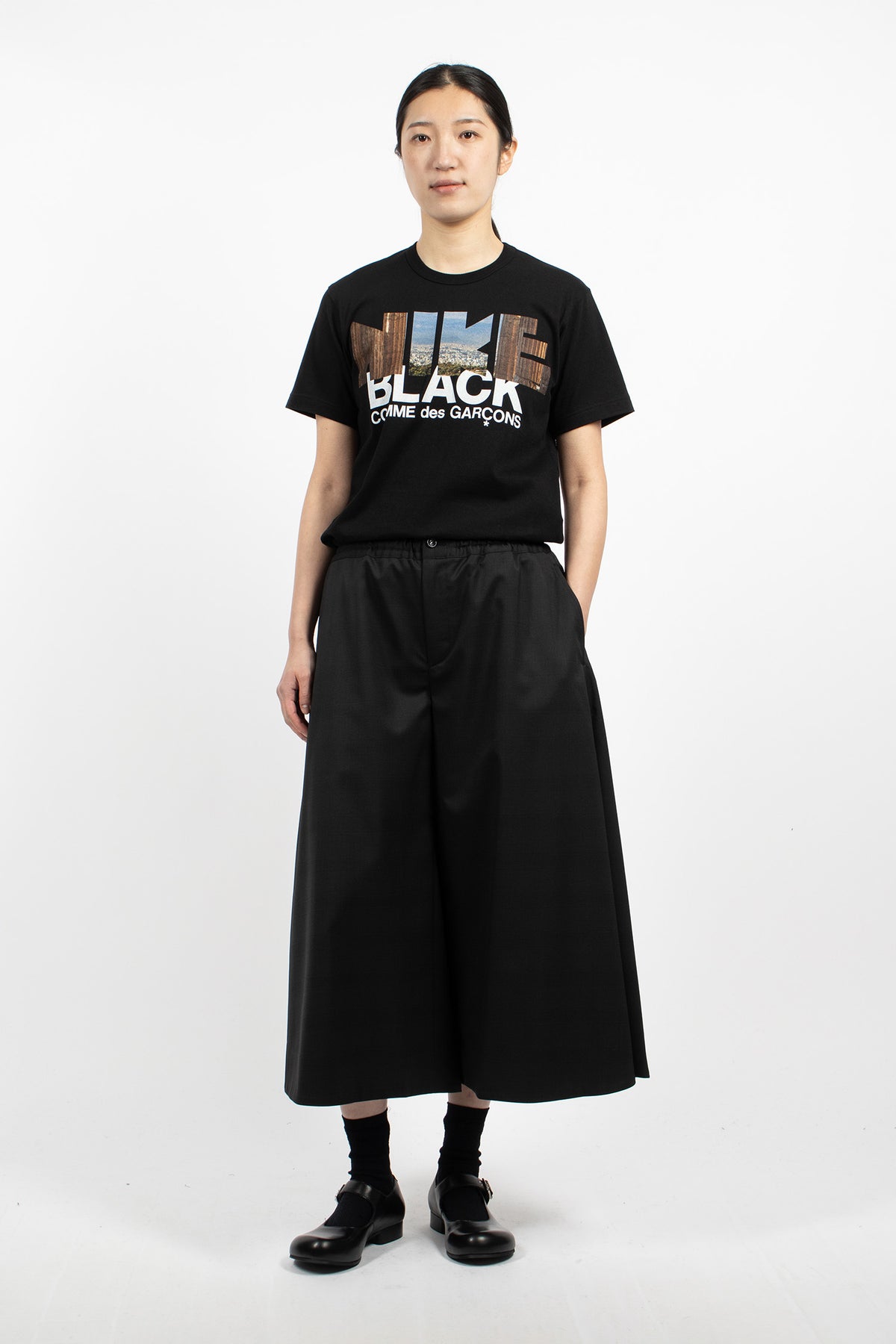 CDG BLACK x Nike Cityscape Printed T-Shirt Black/Blue