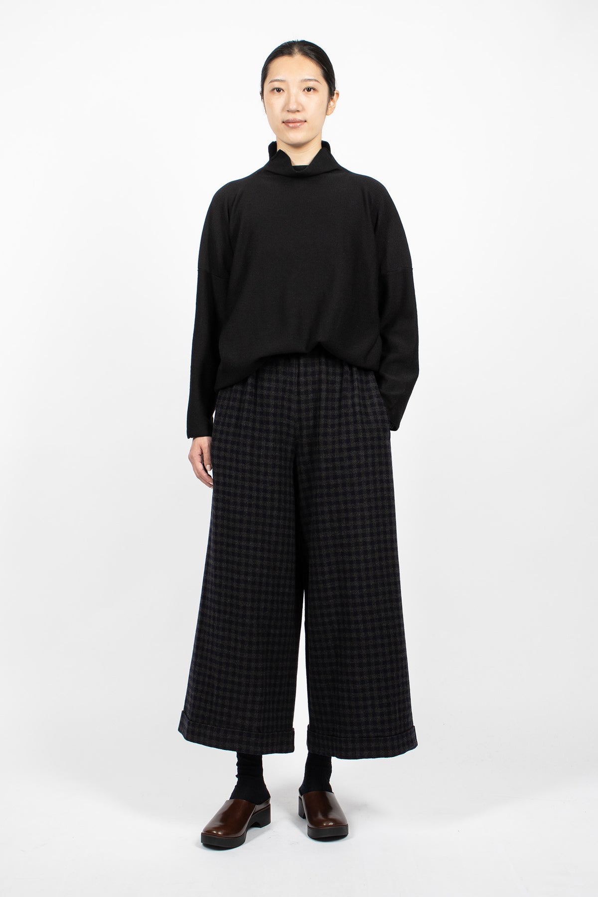 Wide Pyjama Trousers Navy Blue/Anthracite