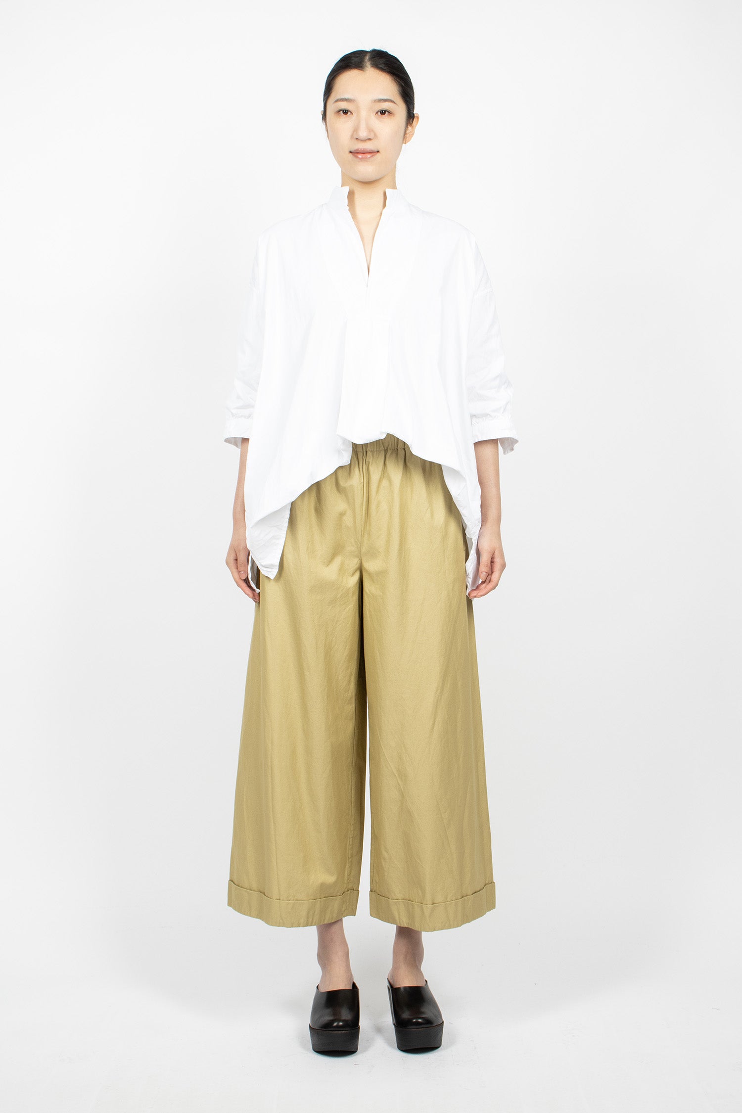 Wide Pyjama Trousers Khaki