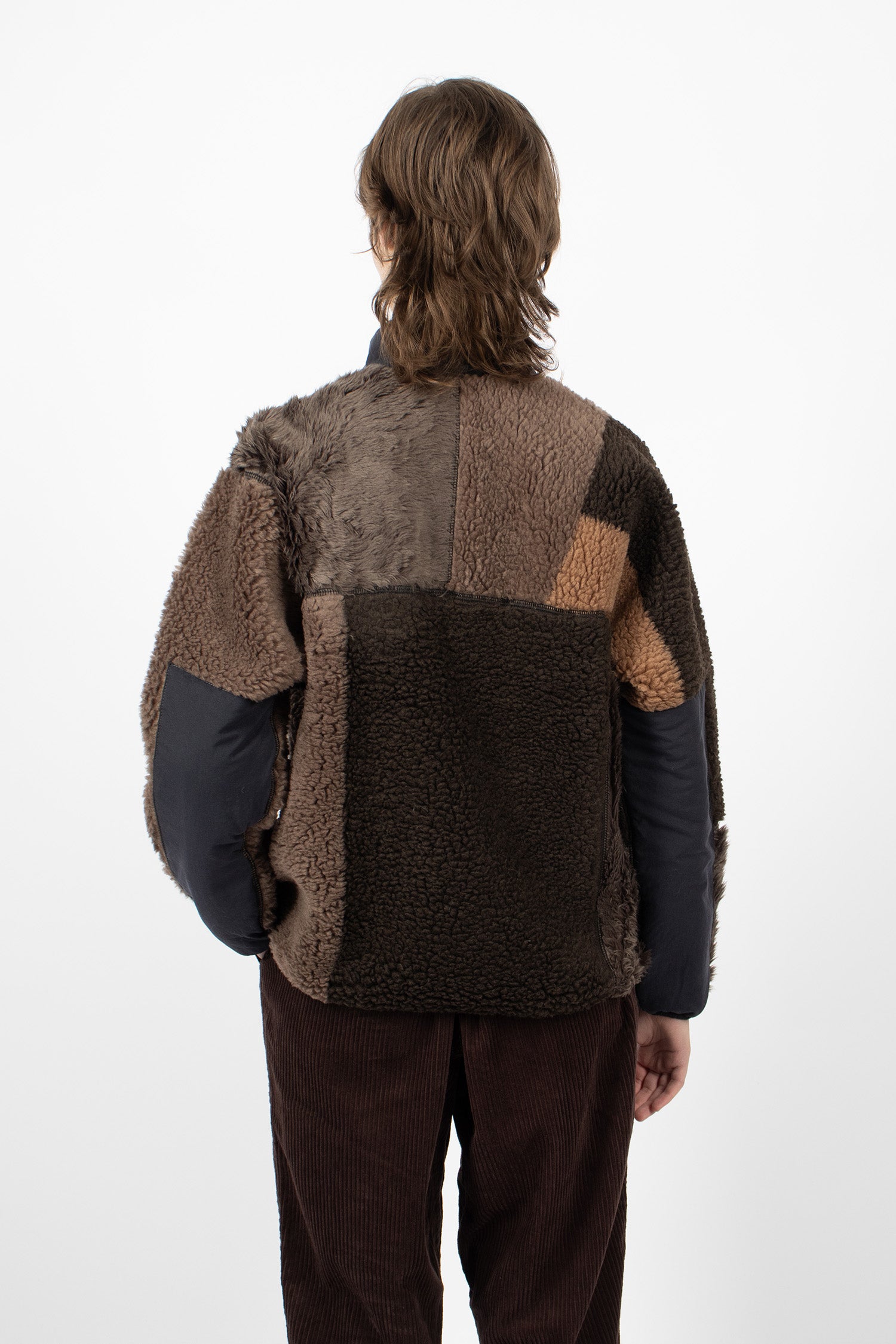 Mix Boa Jacket Brown