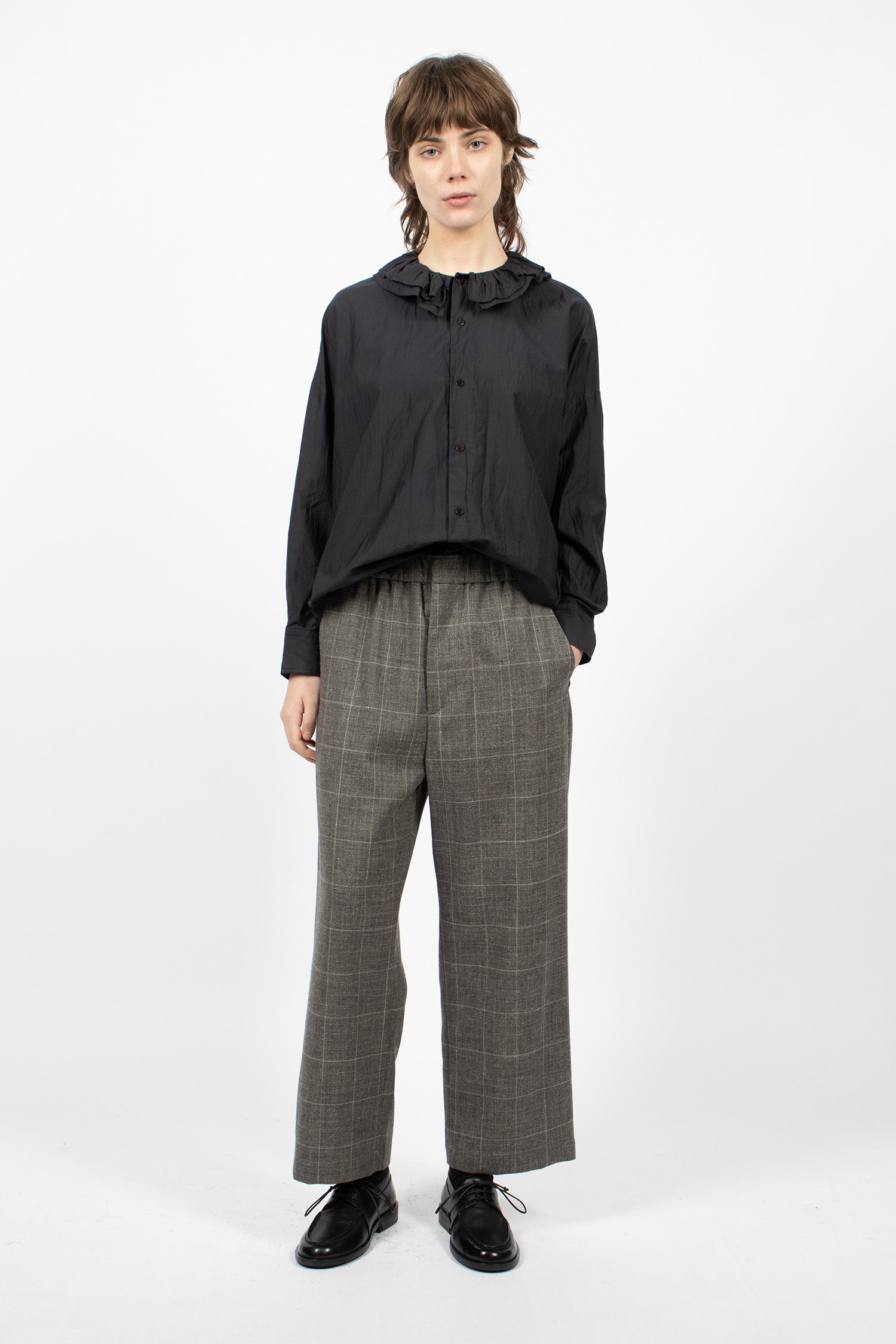 Easy Trousers Windowpane Grey
