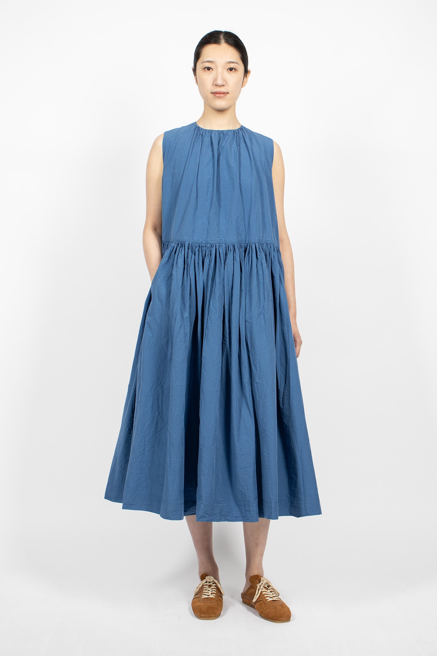 Pomme Ruche Dress Medium Blue