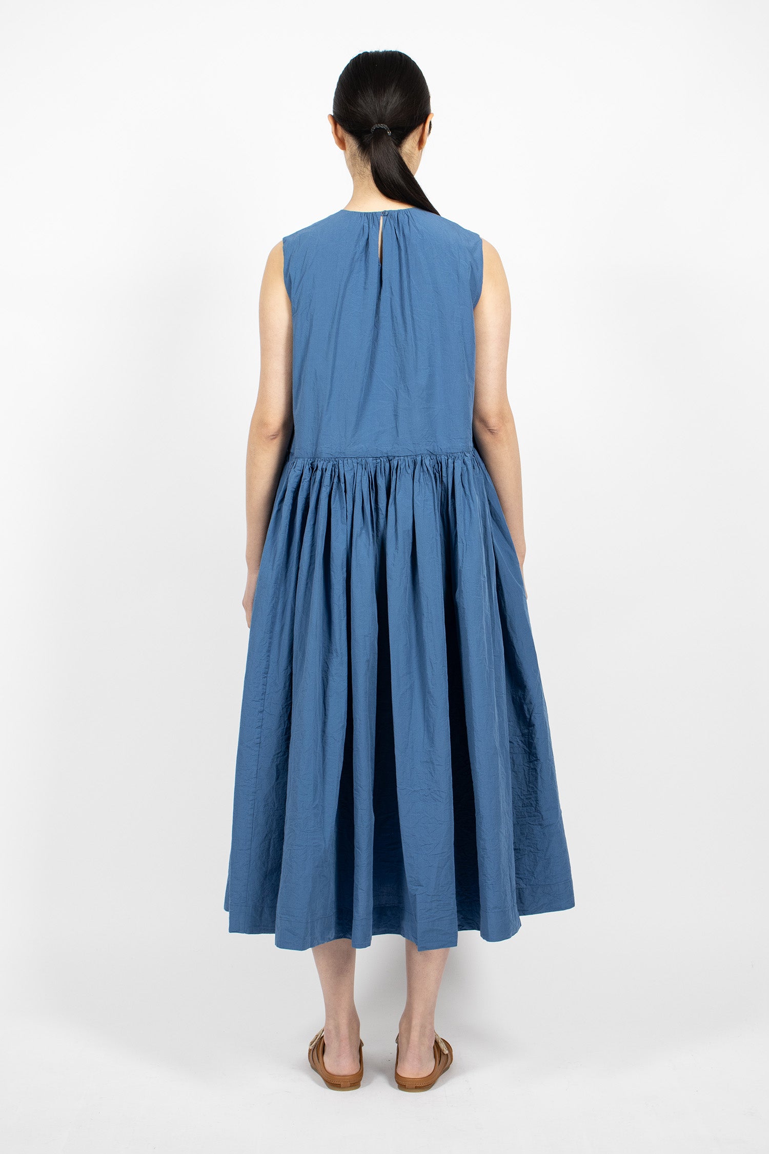 Pomme Ruche Dress Medium Blue