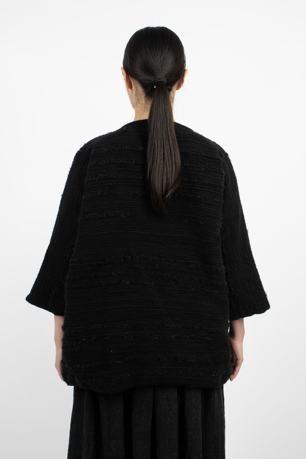 Washed Reversible Coat Black