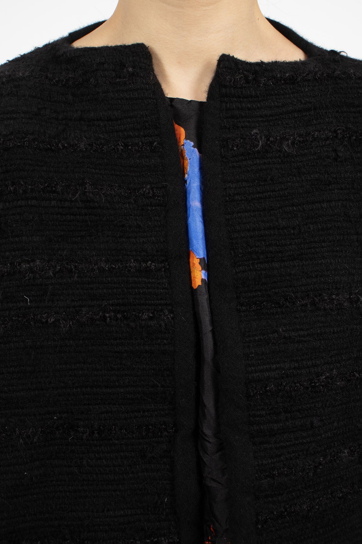 Washed Reversible Coat Black