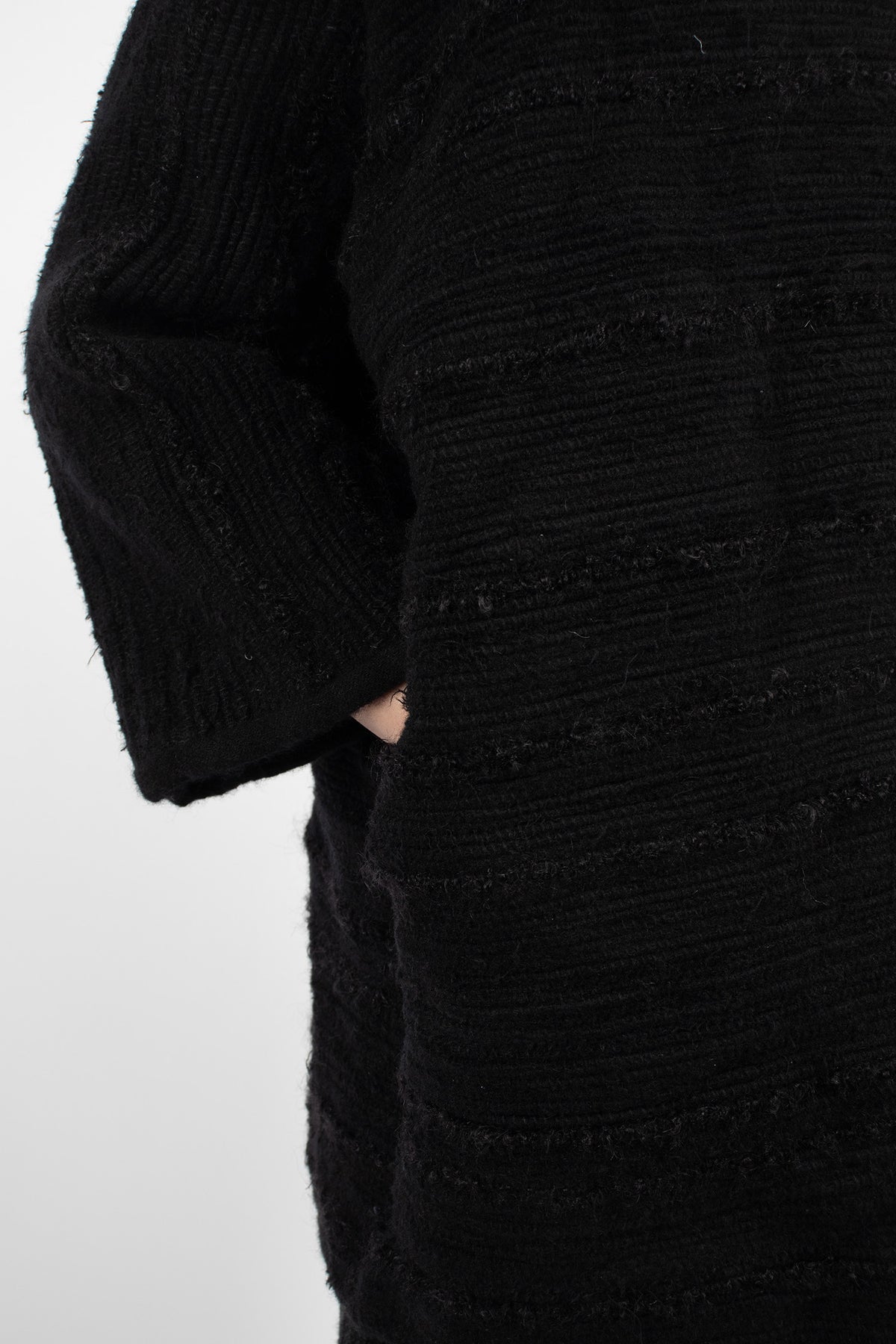 Washed Reversible Coat Black
