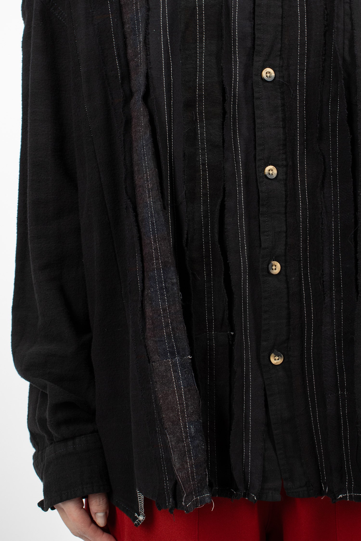 Rebuild Ribbon Flannel Shirt Black