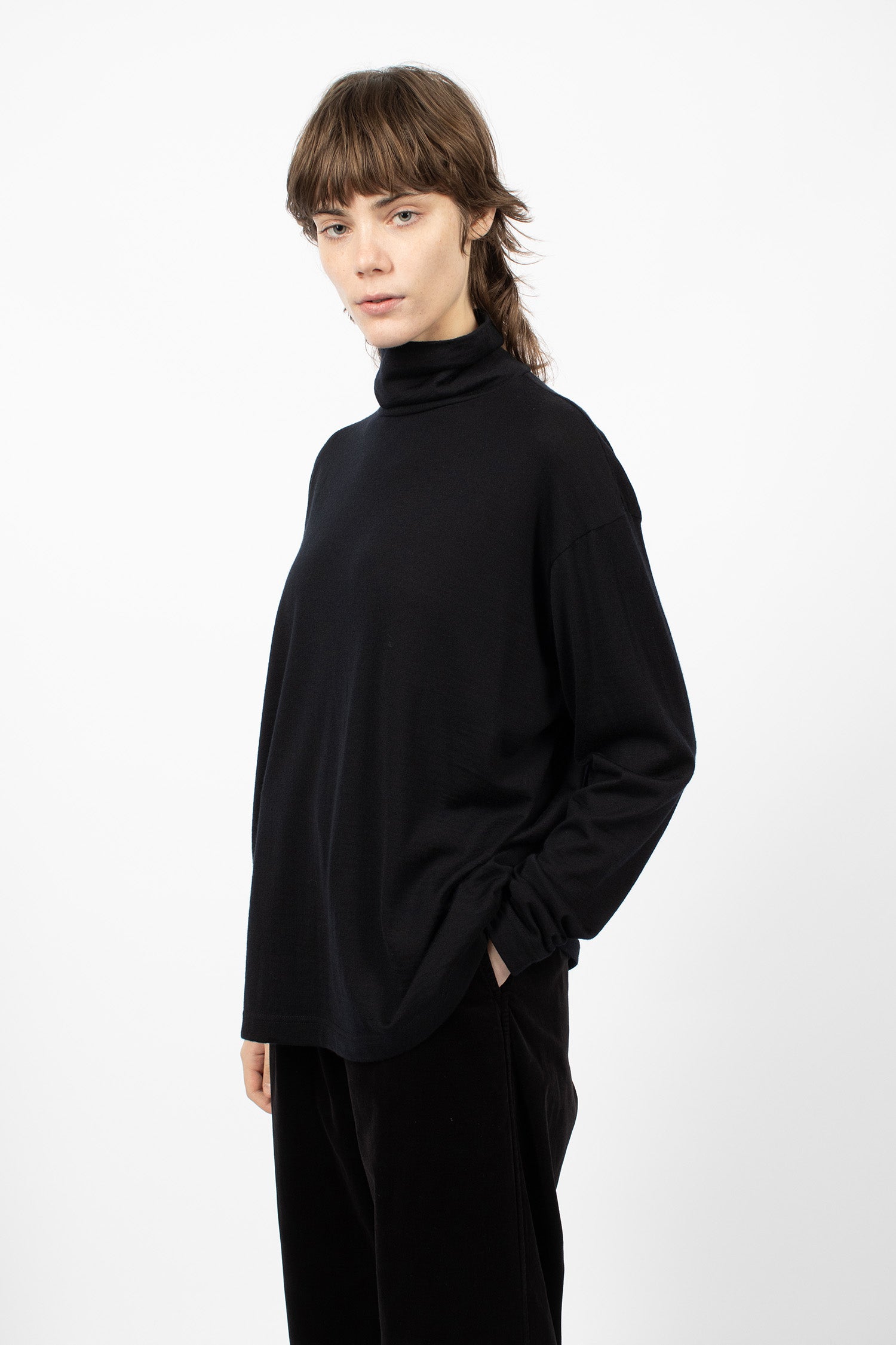 Turtleneck Big Pullover Black