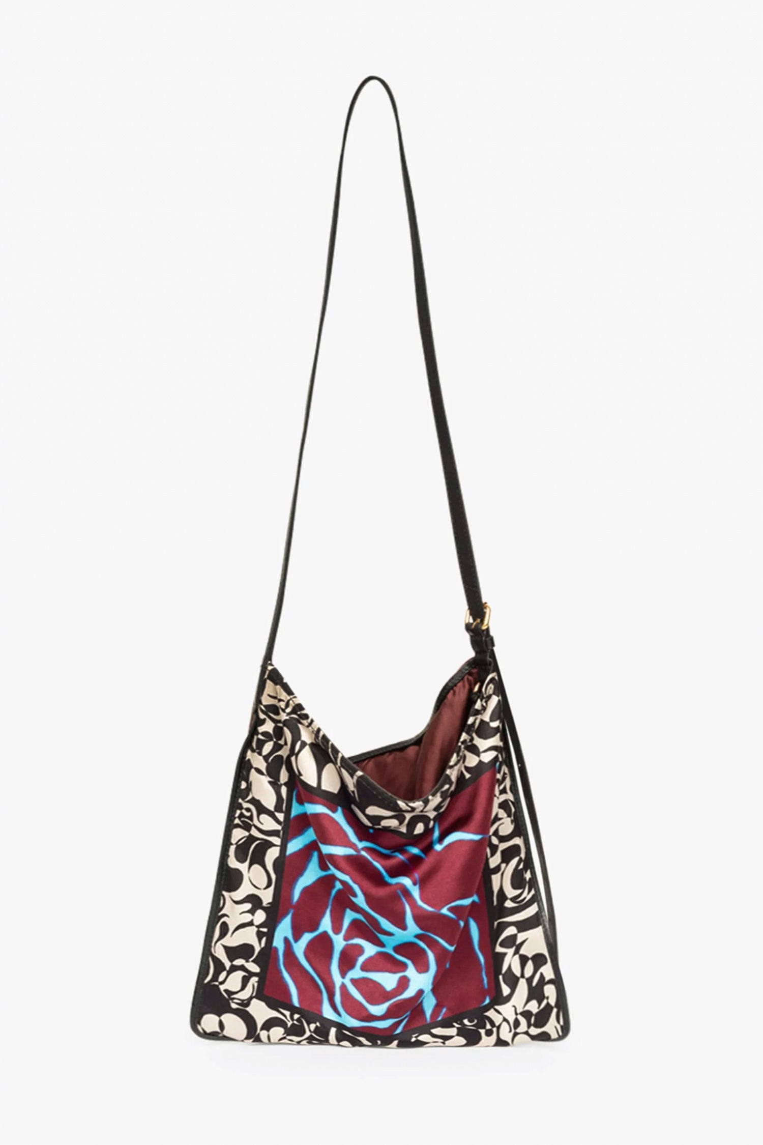 Large Reversible Scarf Bag Burgundy