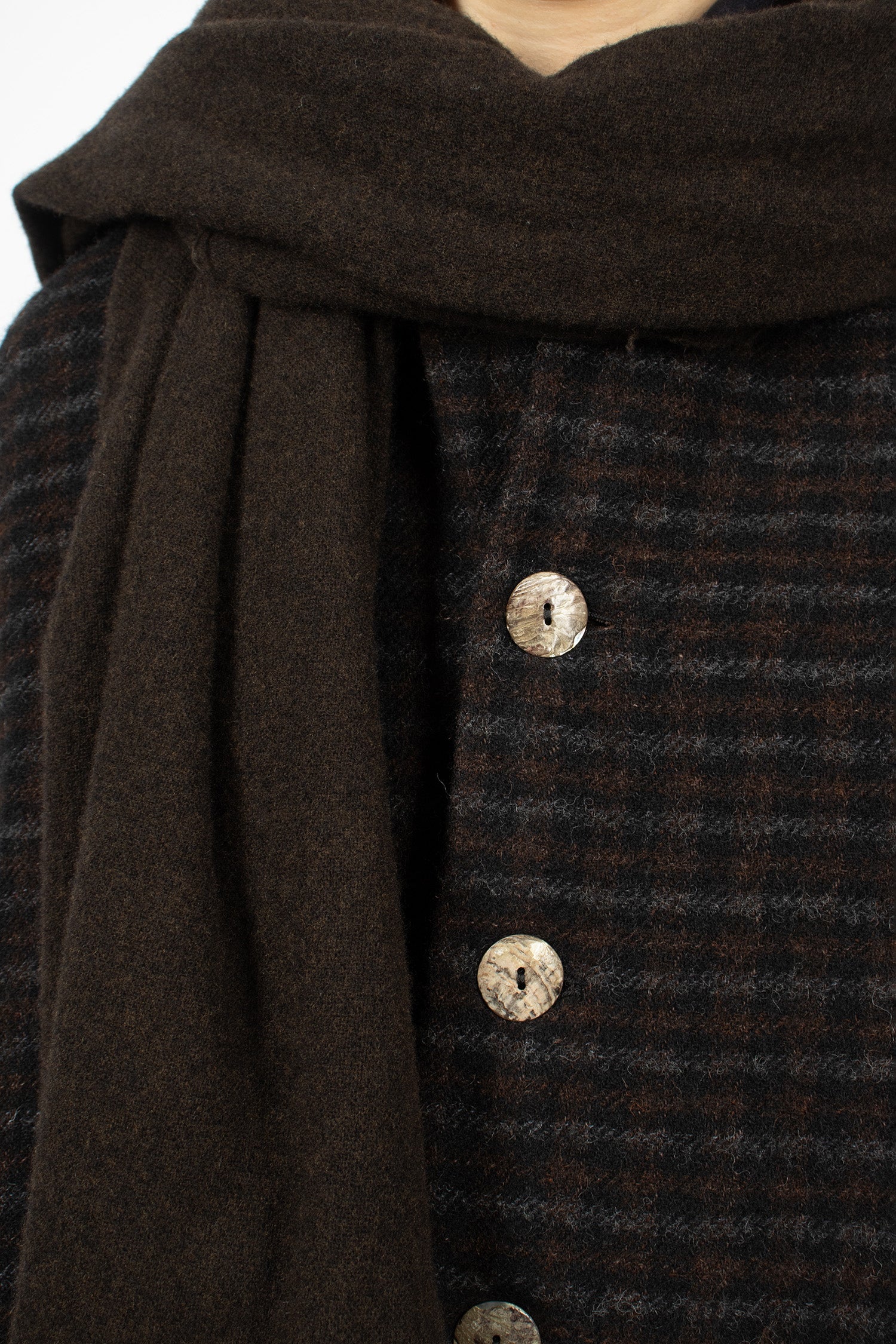 UP#94_31 Upcycled Soft Scarf Chocolate