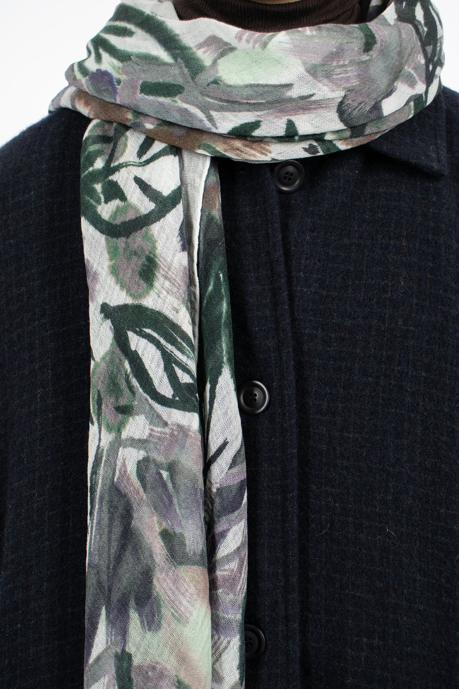 Floral Square Scarf Blues