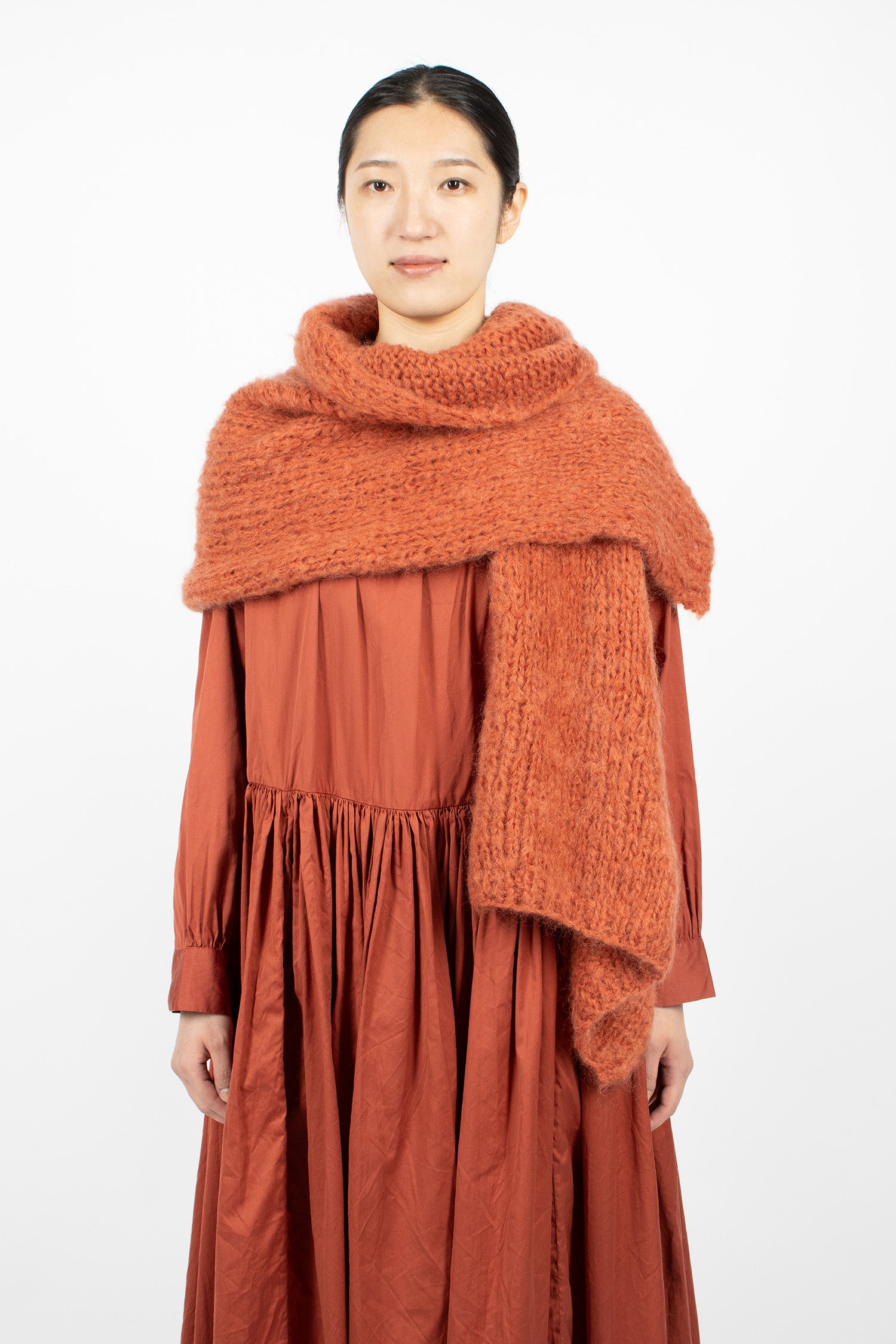 Mohair Scarf Rust