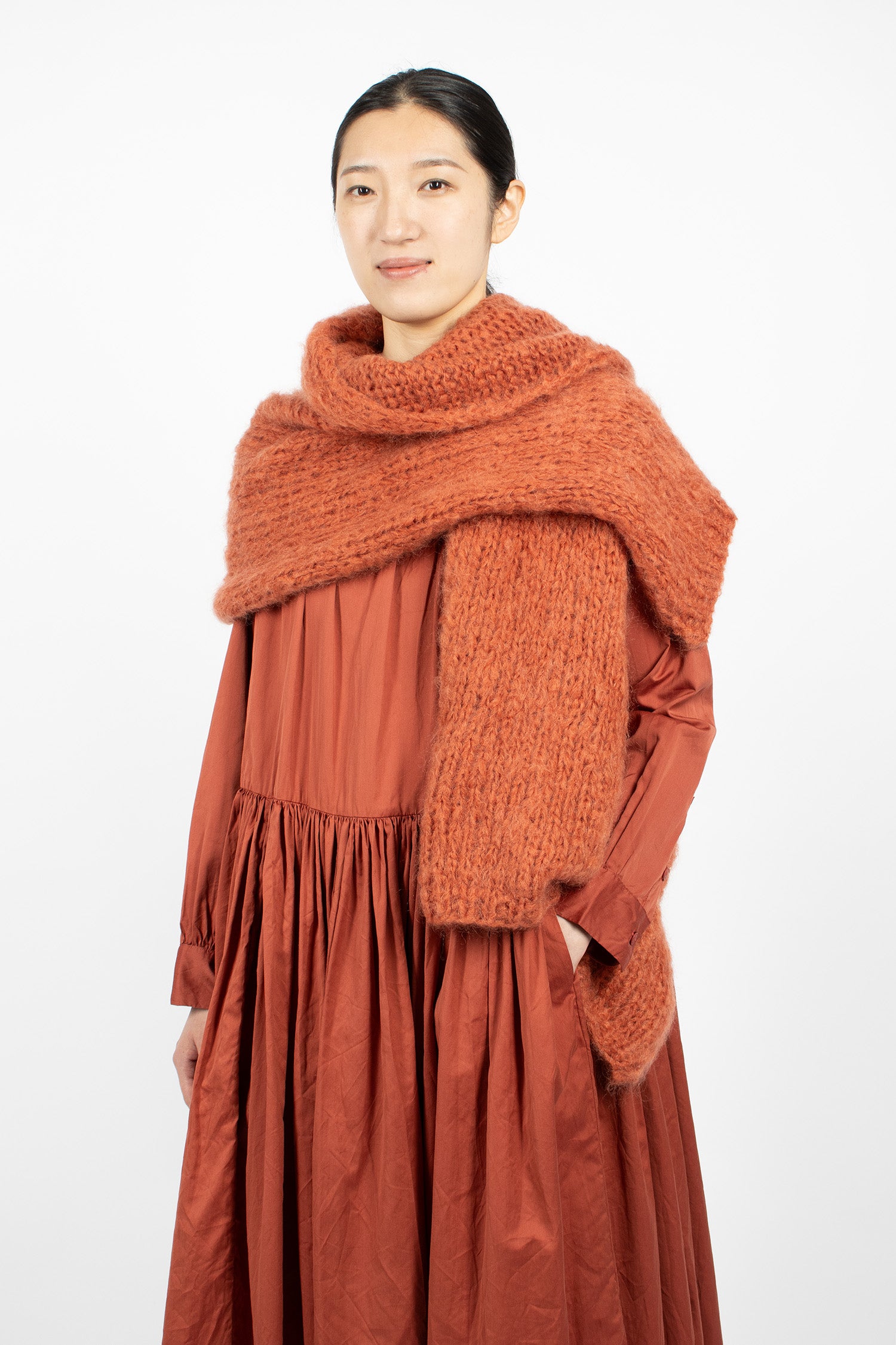 Mohair Scarf Rust