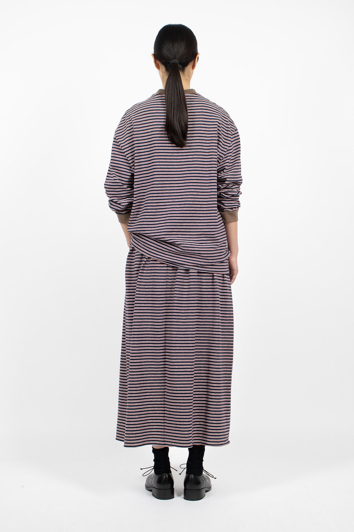 Oma Skirt Navy/Red Stripe