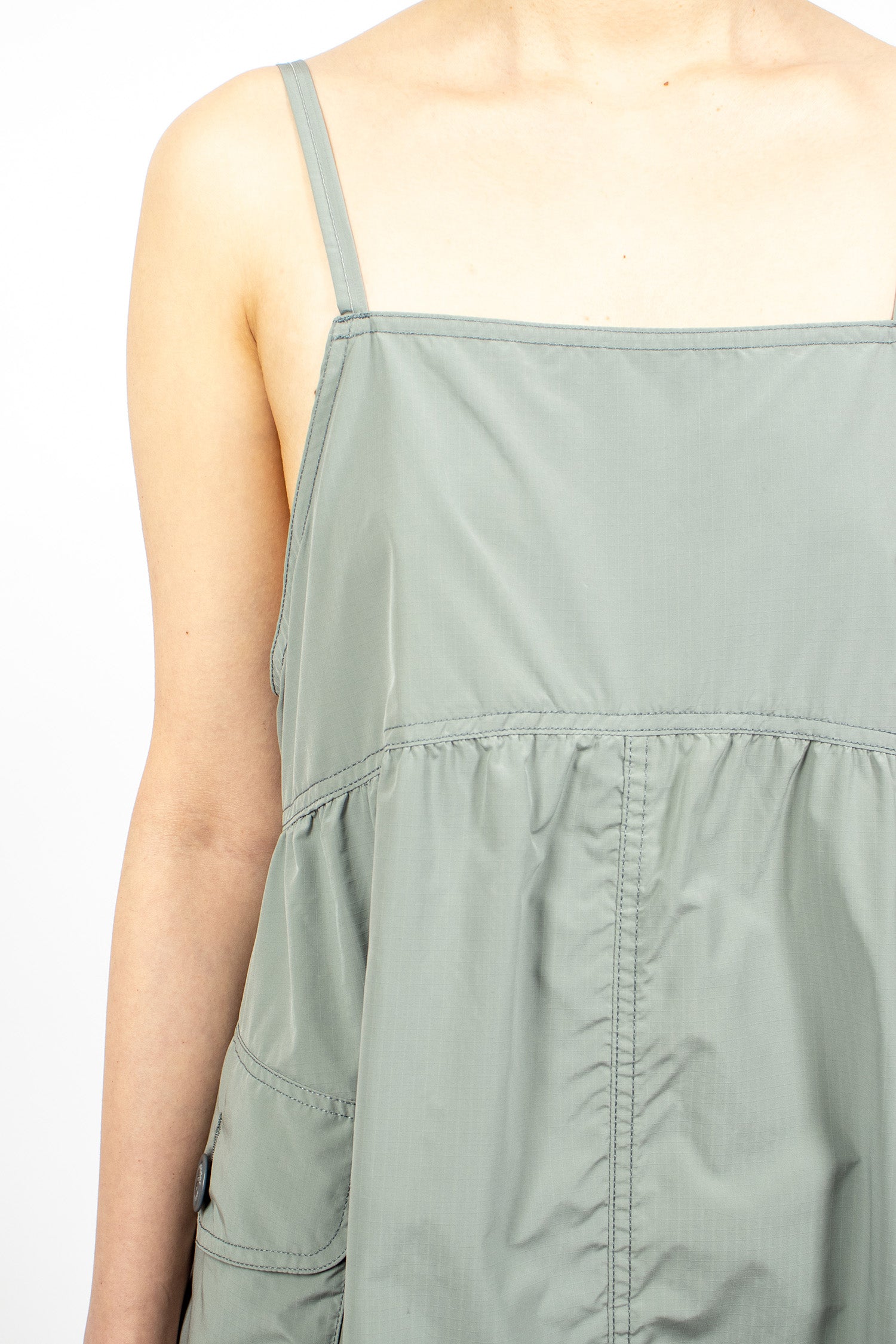 Oversized Cargo Dress Light Sage