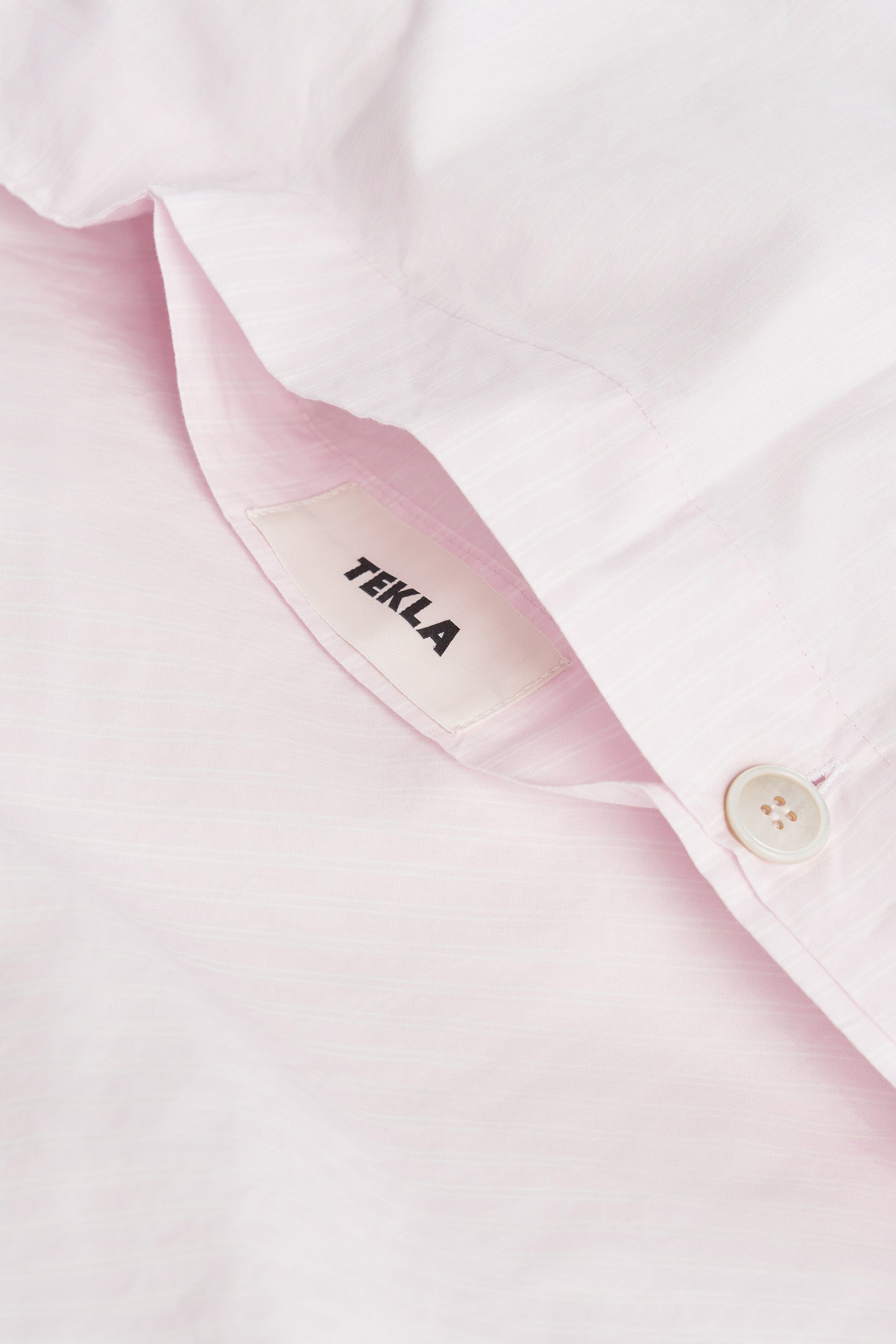 Percale Double Duvet Cover Petal Pink Stripes