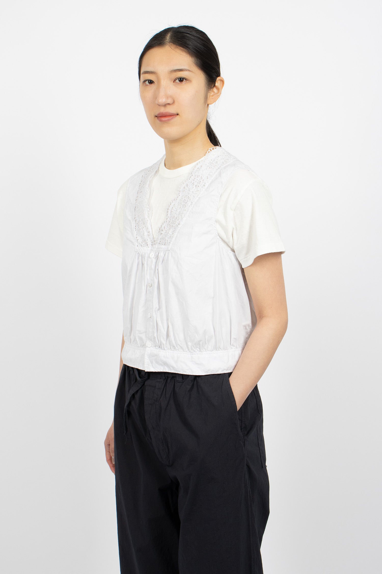 Lace Gilet Light Ink