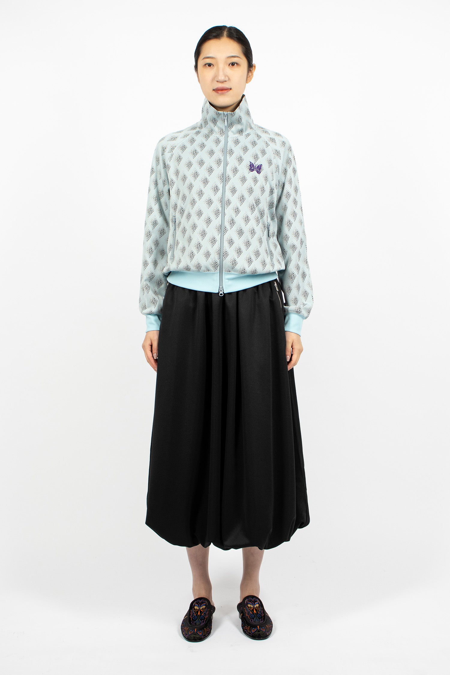 Balloon Track Skirt Black