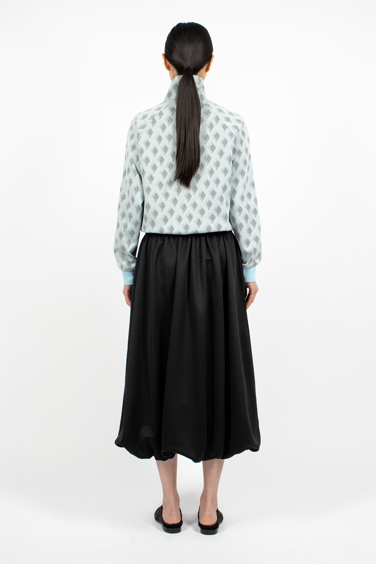 Balloon Track Skirt Black