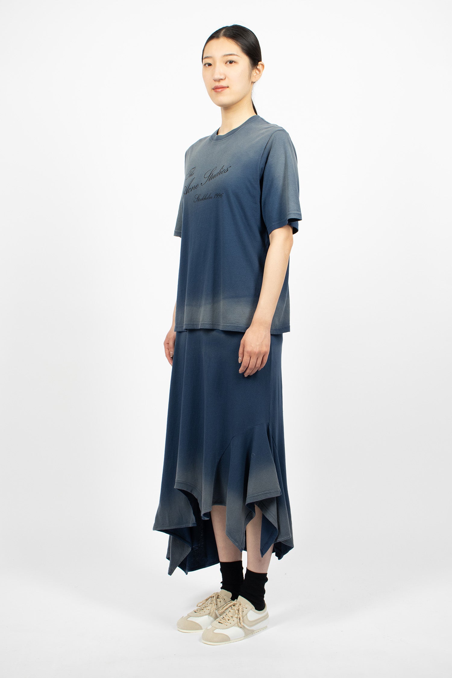 Emiro Midi Dress Navy Blue