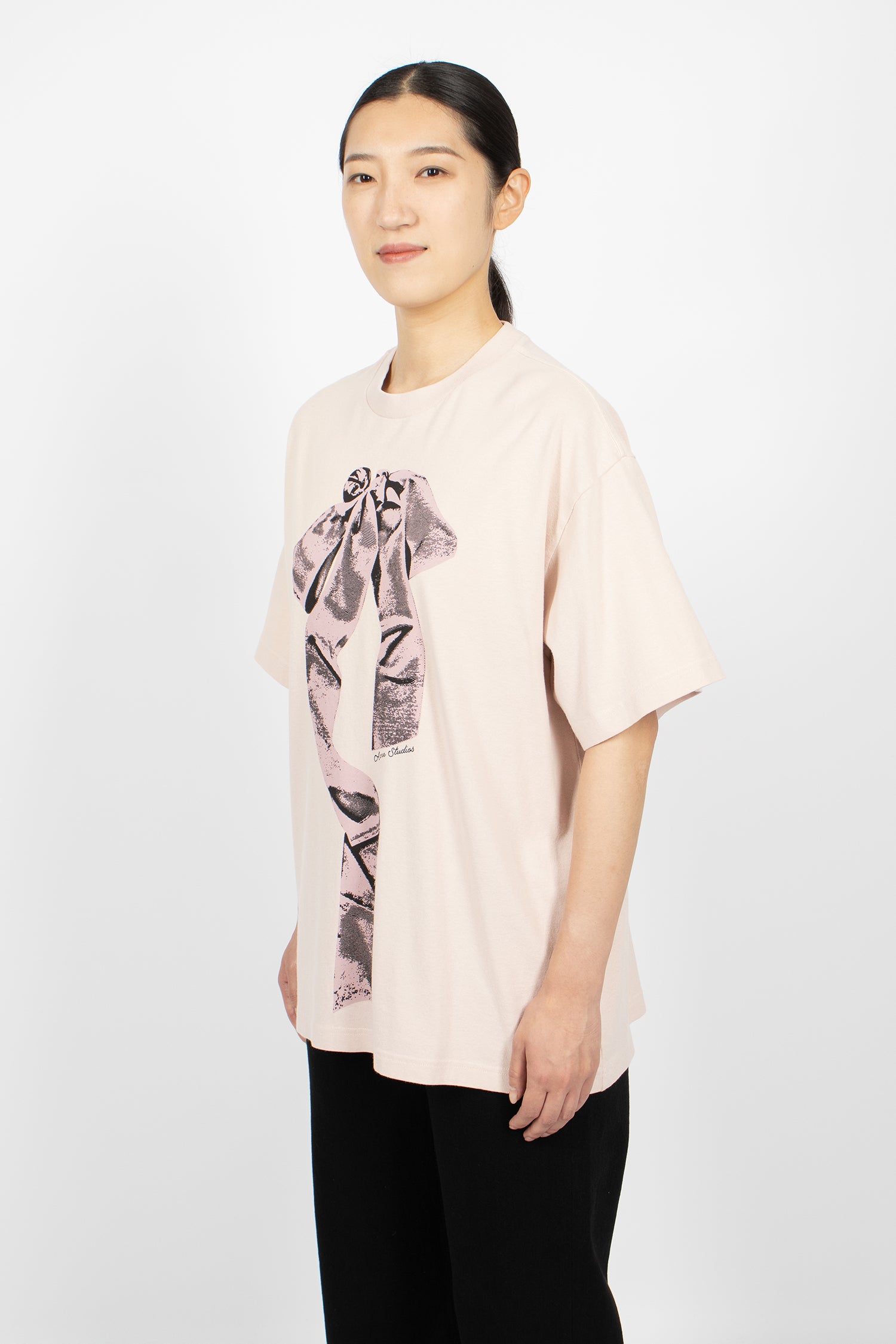 Printed Loose T-Shirt Violet Pink