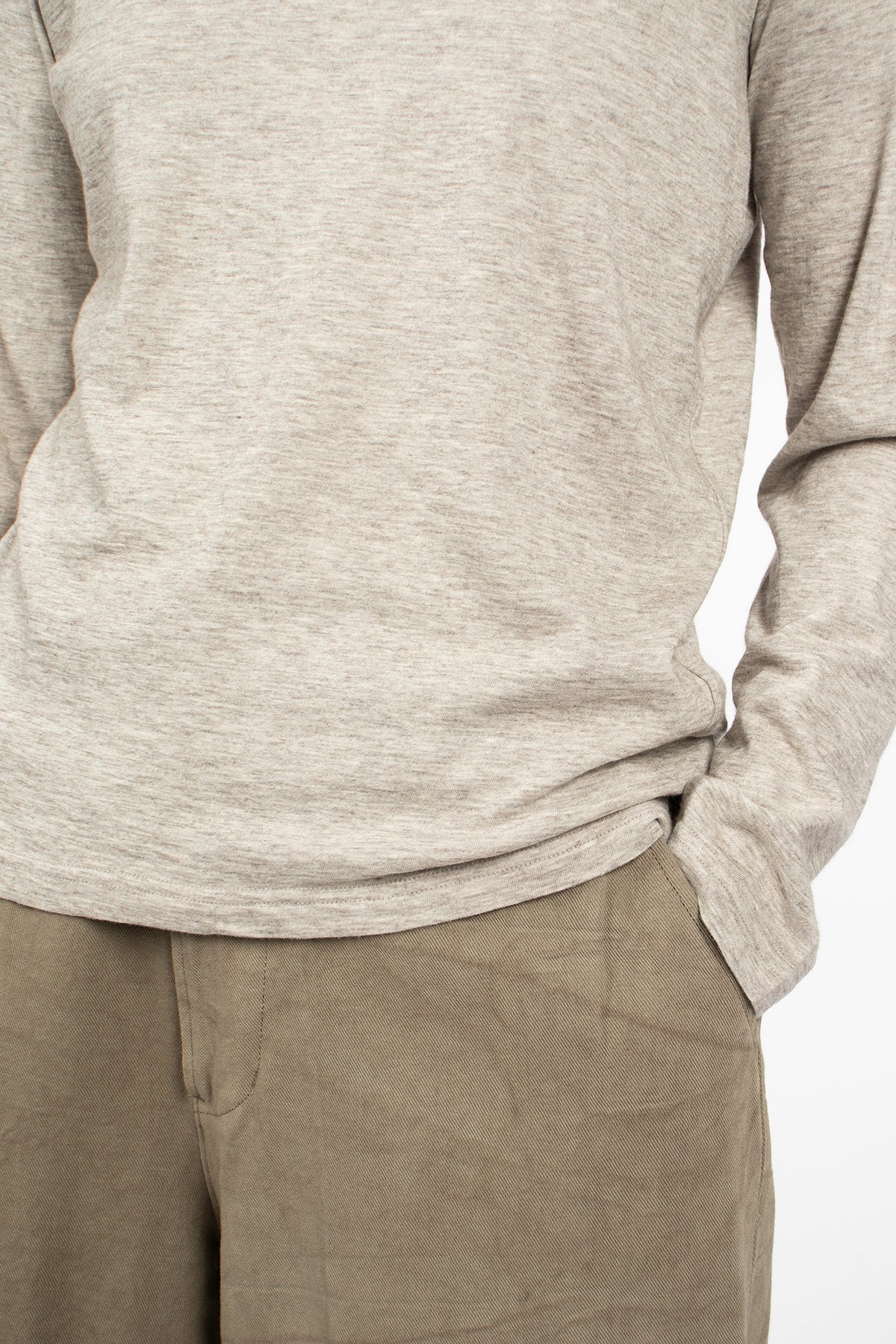 High Neck Pullover Grey-Brown