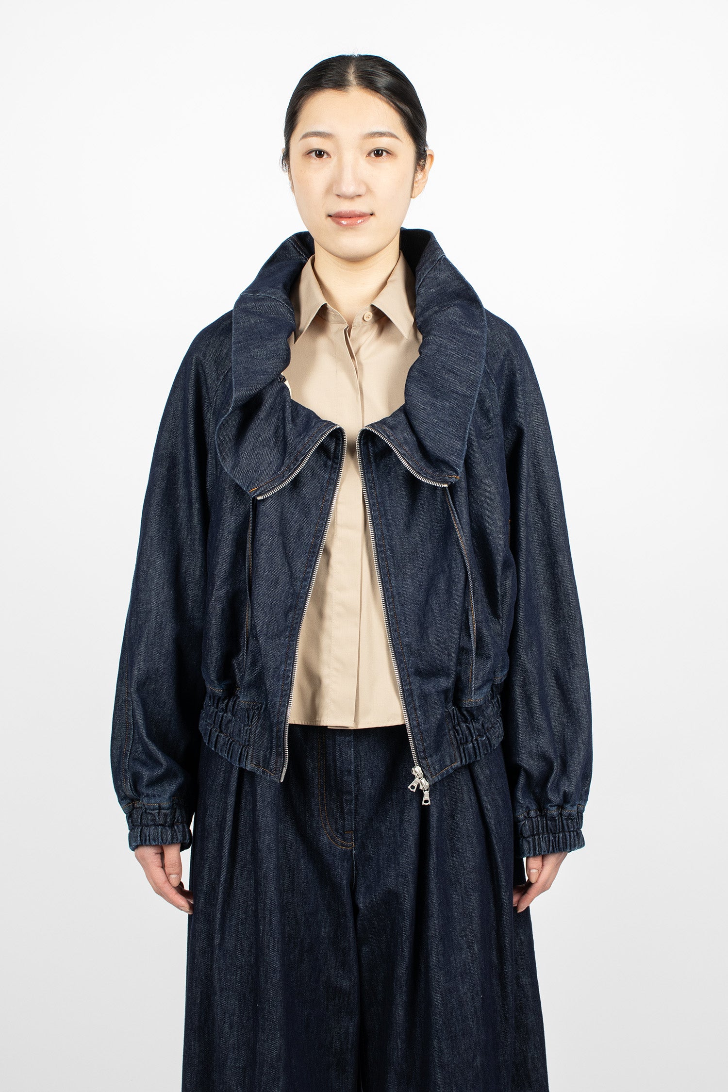 Denim Cocoon Blouson Indigo