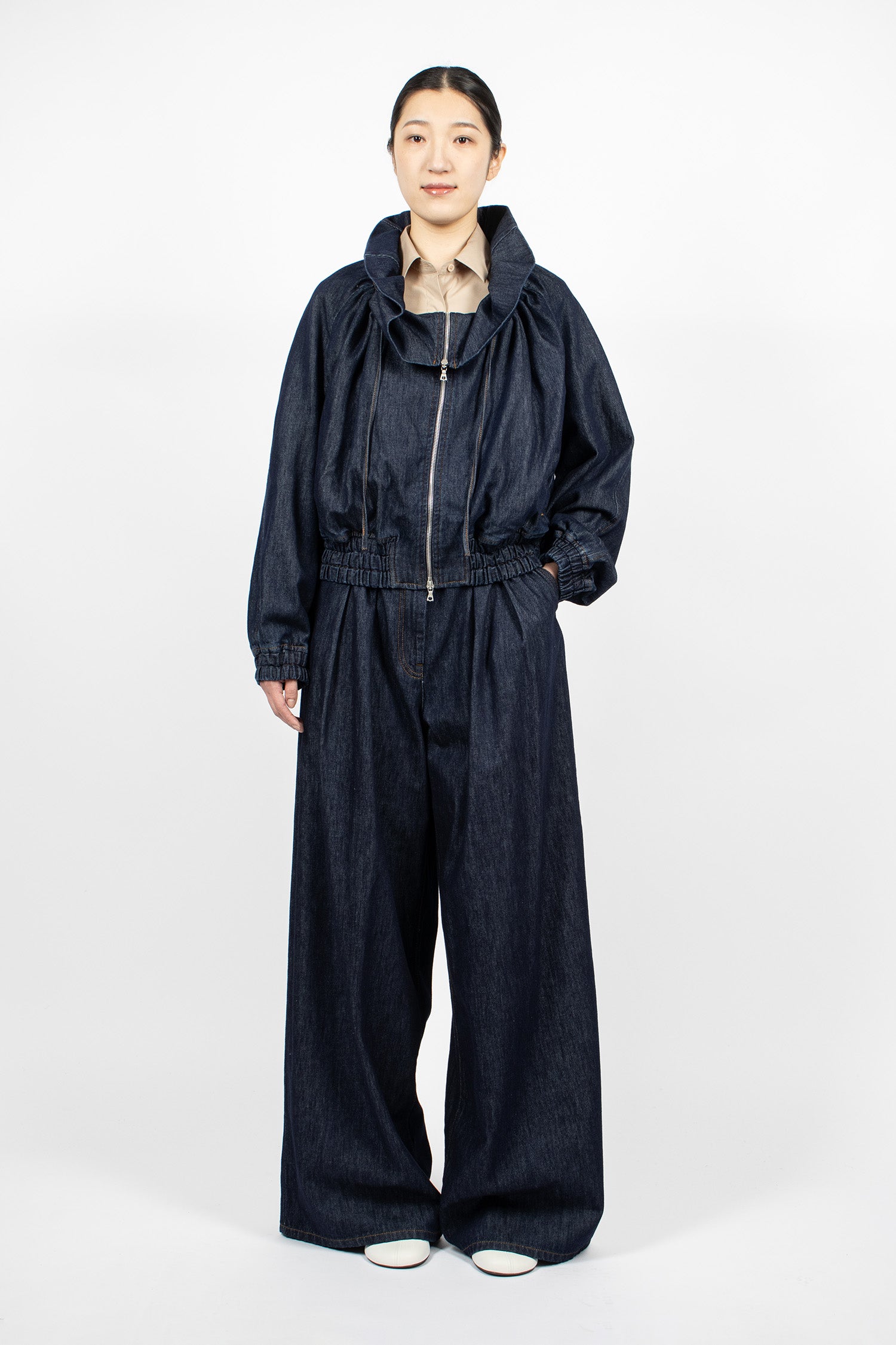 Denim Cocoon Blouson Indigo