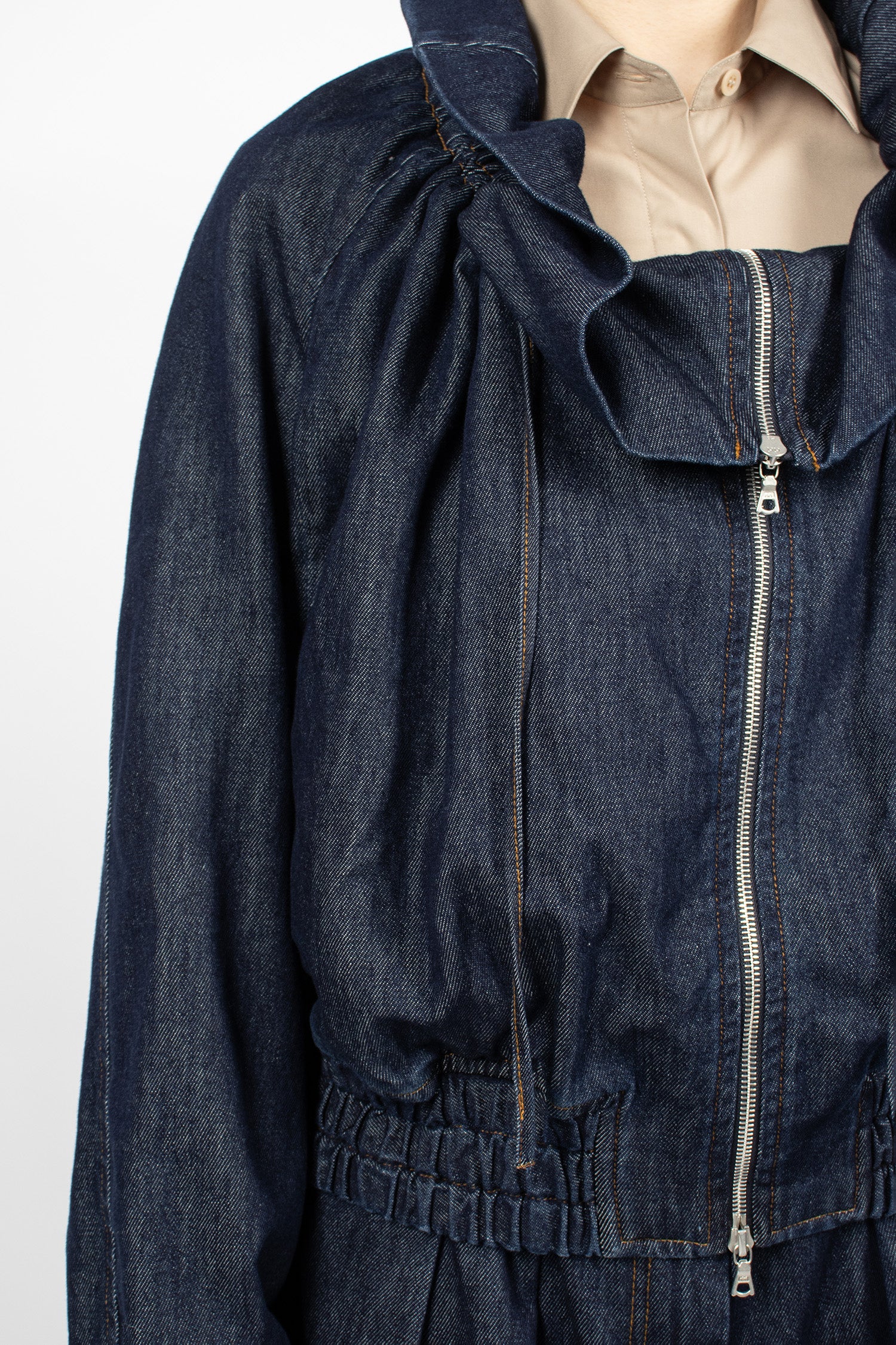 Denim Cocoon Blouson Indigo