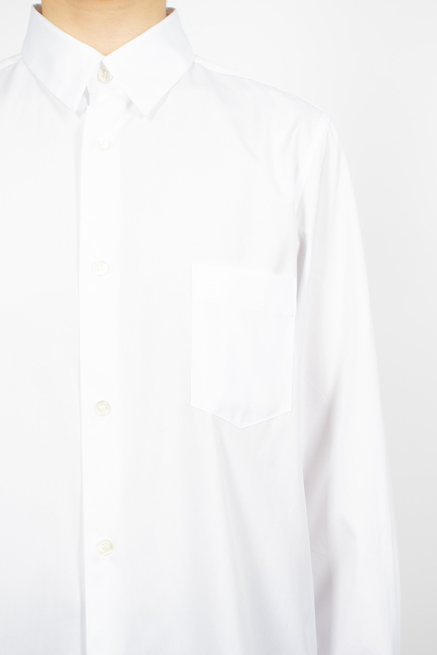 Tail Longline Shirt White